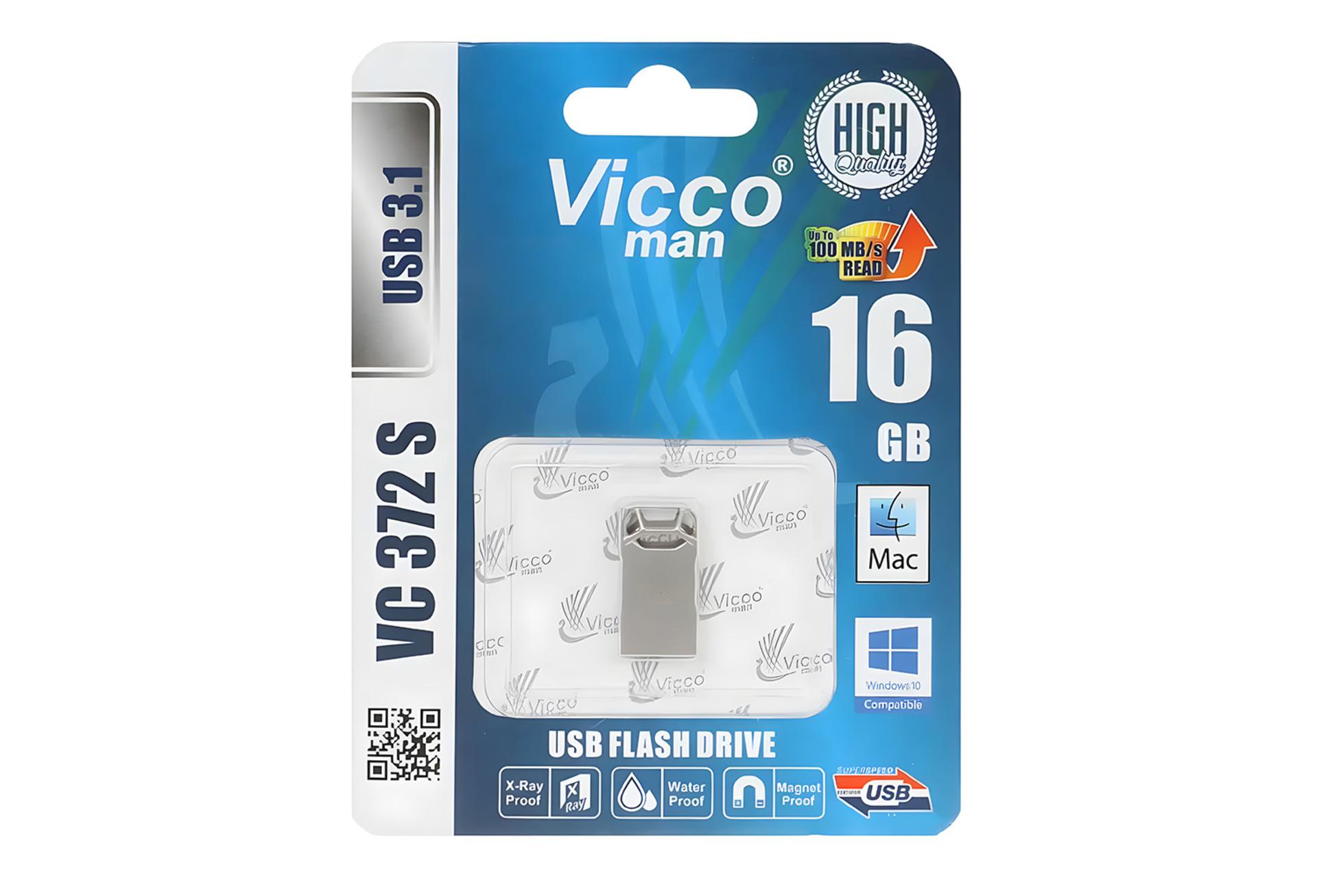 جعبه فلش مموری ویکومن Viccoman VC372 S 16GB USB 3.1