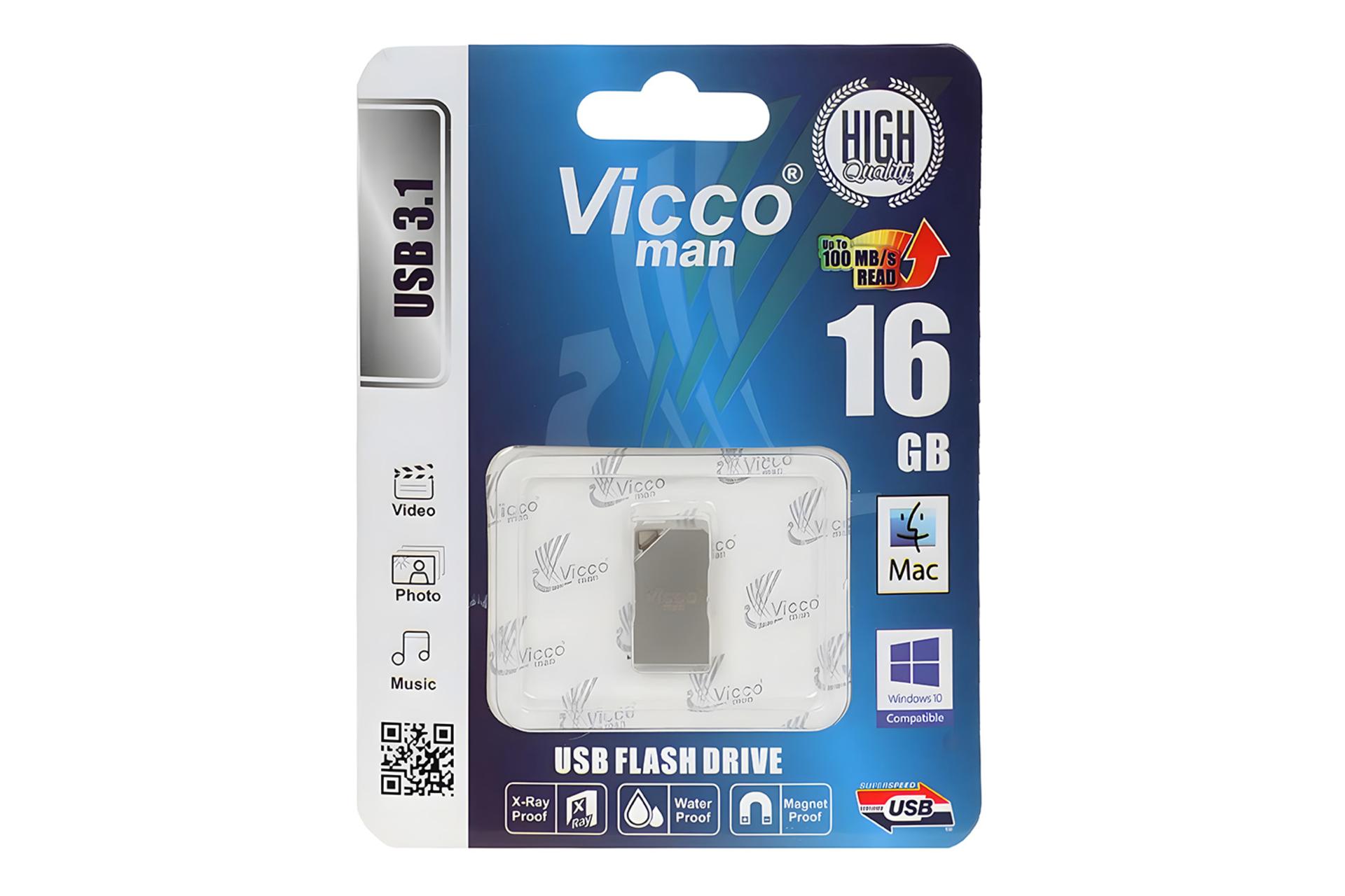 جعبه فلش مموری ویکومن Viccoman VC375 S 16GB USB 3.1