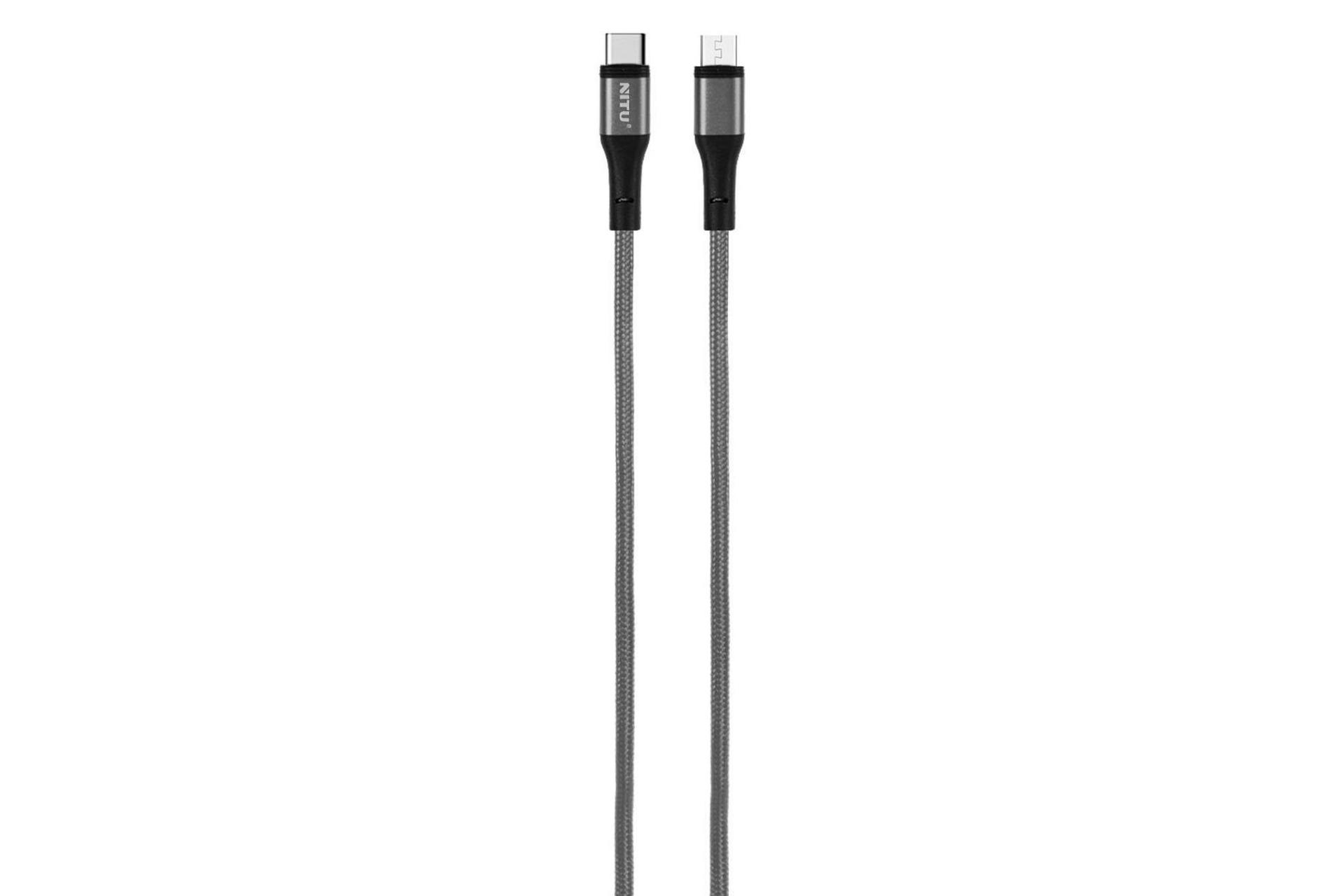 کابل شارژ USB نیتو Type-C به Micro-USB مدل NC126 با طول 1.2 متر