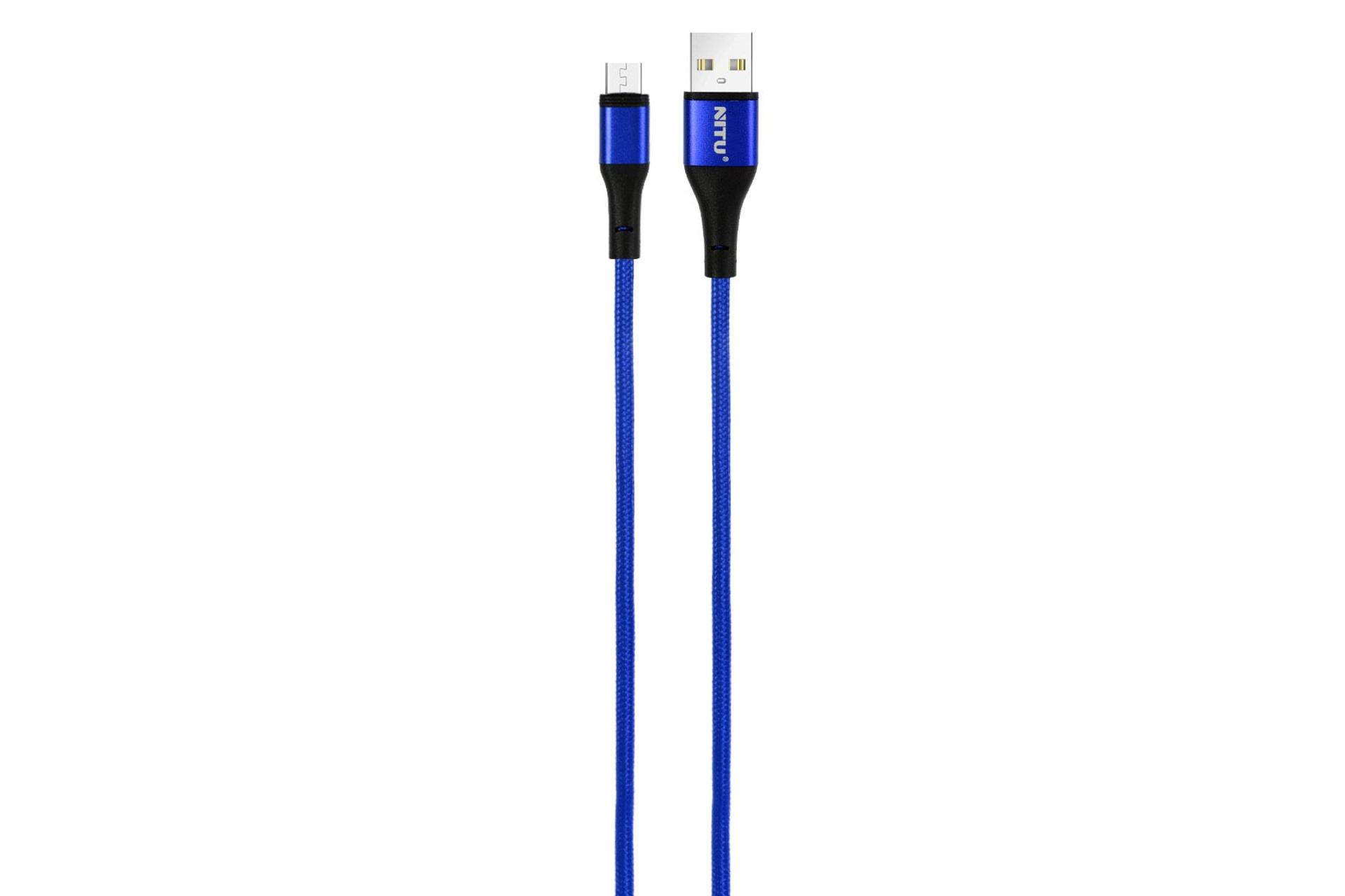 کابل شارژ USB نیتو Type-A به Micro-USB مدل NC121 با طول 1.2 متر رنگ آبی