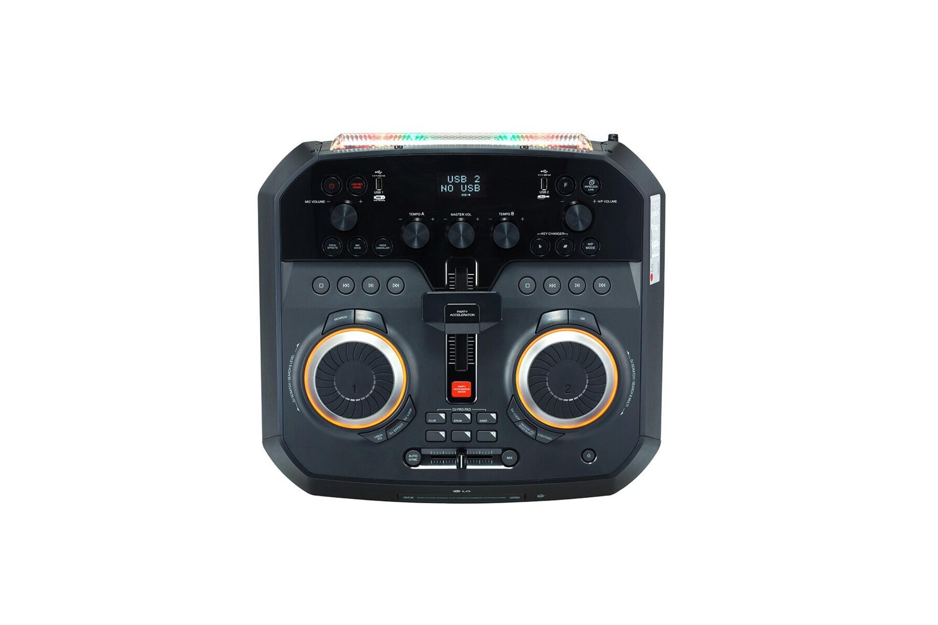 نمای بالا و دکمه های کنترل اسپیکر ال جی XBOOM CK99