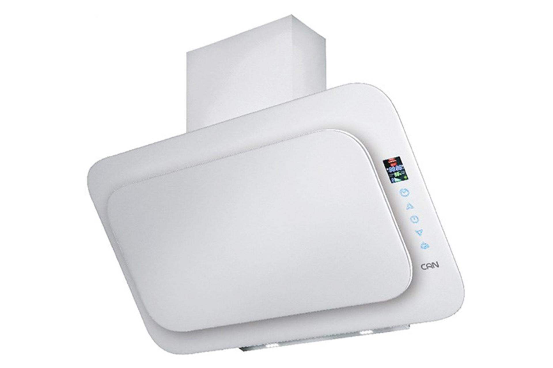 نمای سمت راست هود مورب کن پاردیک رنگ سفید