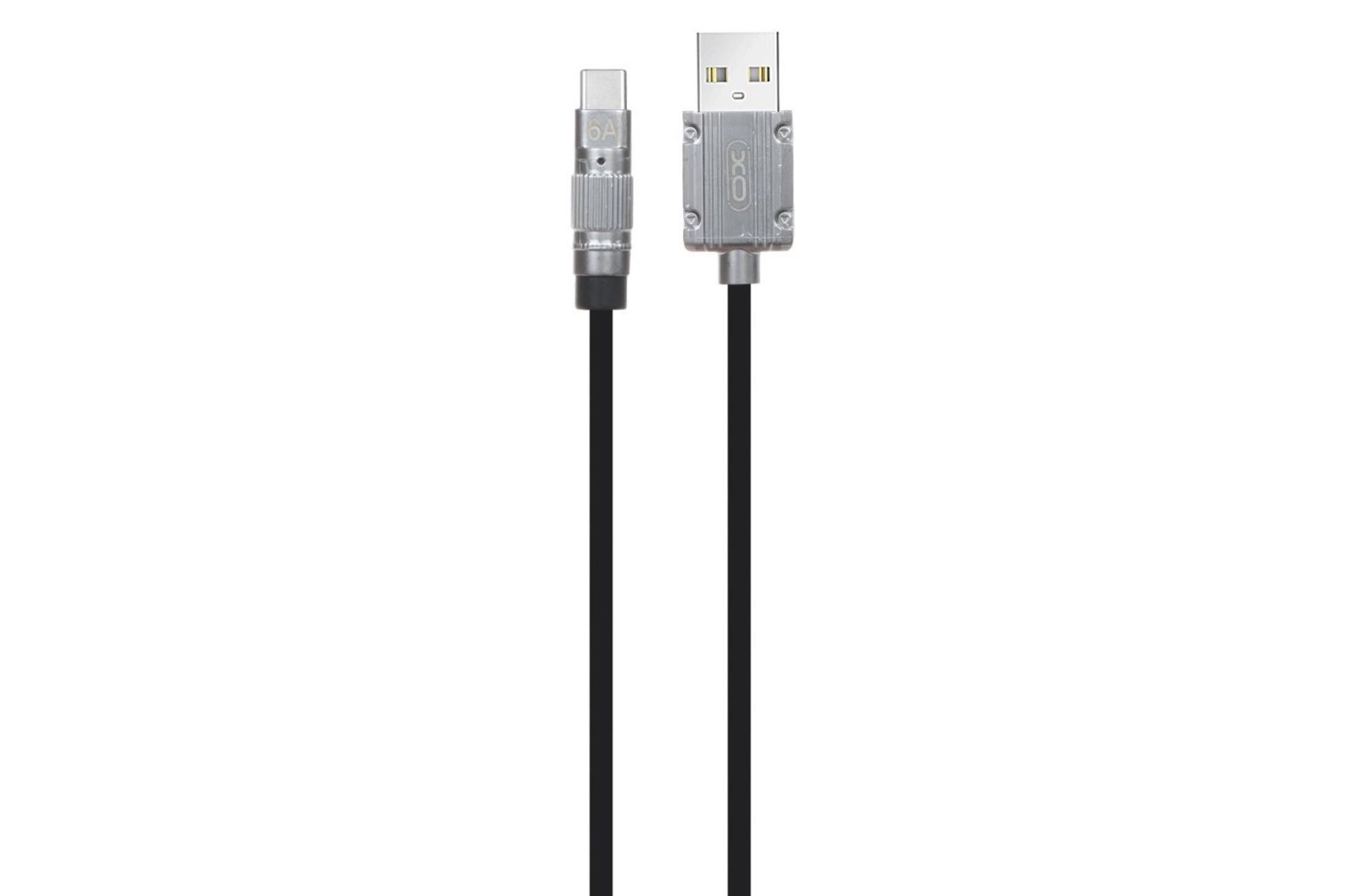 کابل شارژ USB ایکس او Type-A به Type-C مدل NB227 با طول 1.2 متر مشکی