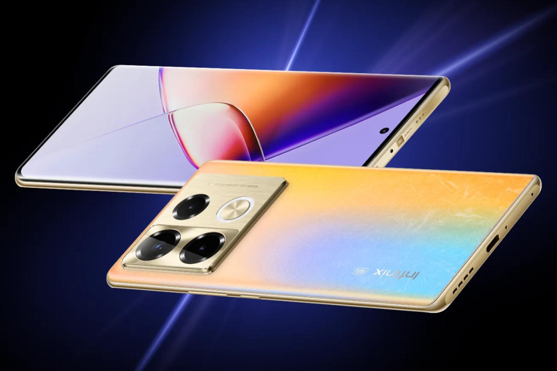 نمای کناری گوشی موبایل نوت 40 پرو اینفینیکس چندرنگ / Infinix Note 40 Pro