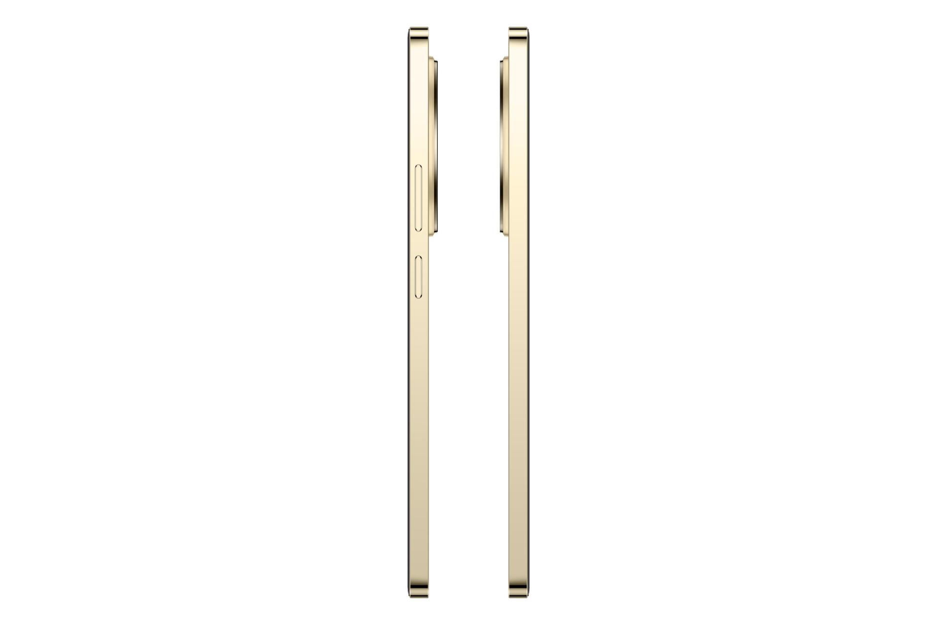 لبه های کناری گوشی موبایل ریلمی Narzo 70 پرو طلایی / Realme Narzo 70 Pro