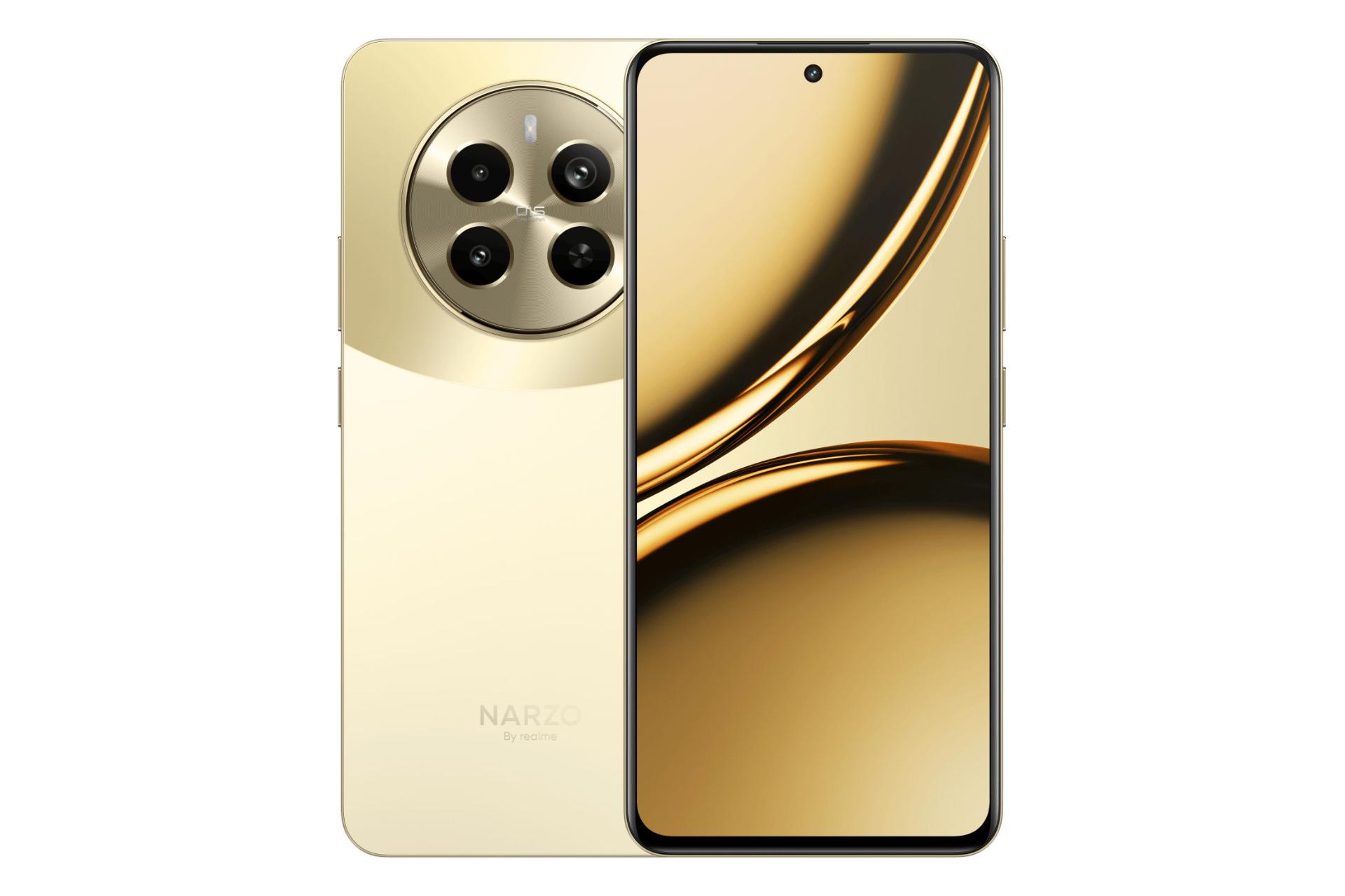 پنل جلو و پشت گوشی موبایل ریلمی Narzo 70 پرو طلایی / Realme Narzo 70 Pro