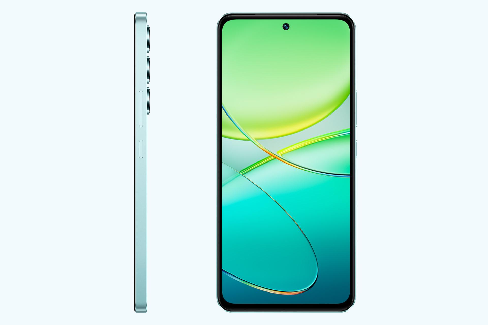 پنل جلو و کناری گوشی موبایل ویوو vivo T3 فیروزه ای