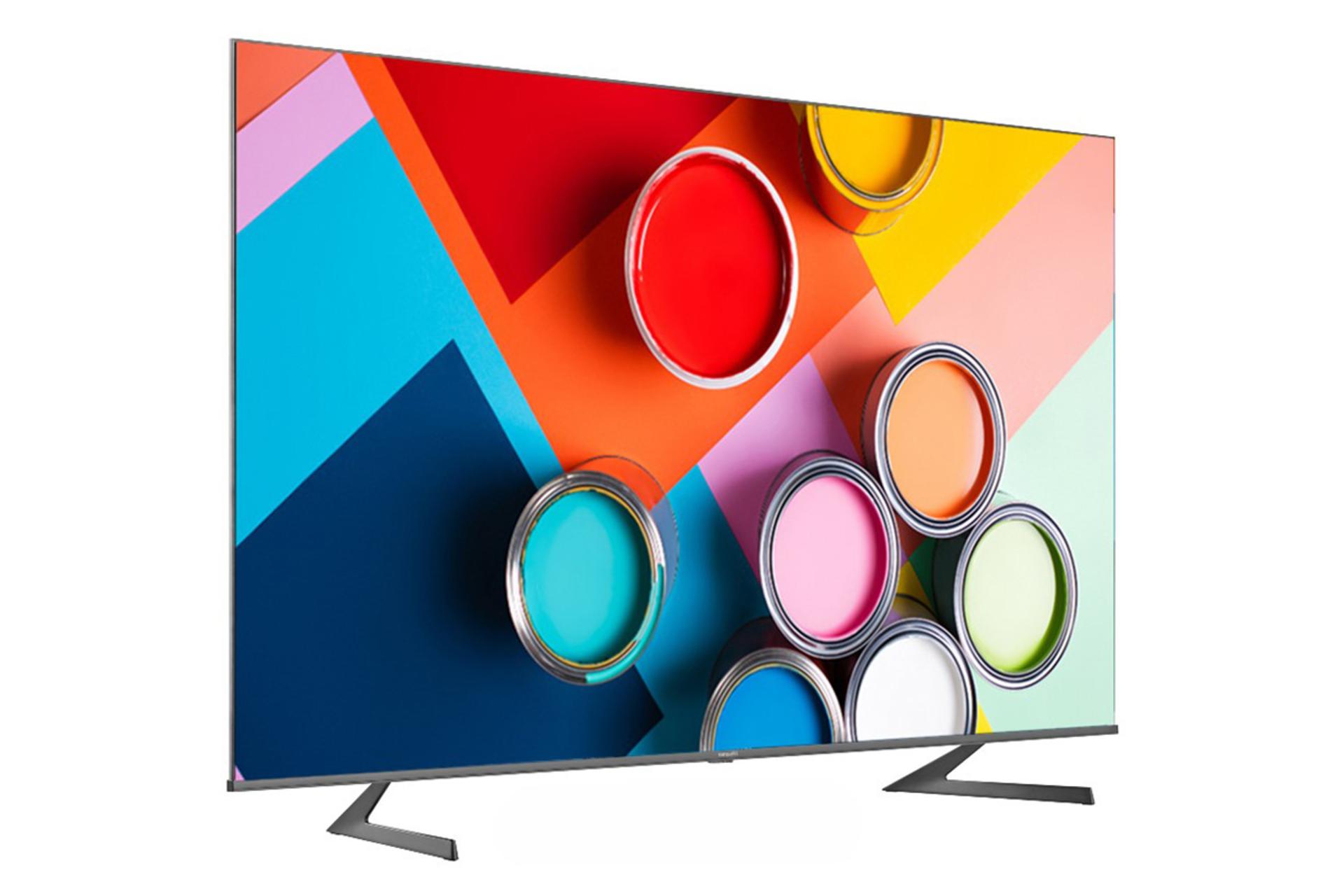 تلویزیون هایسنس Hisense A7HQ نمای جلو و چپ