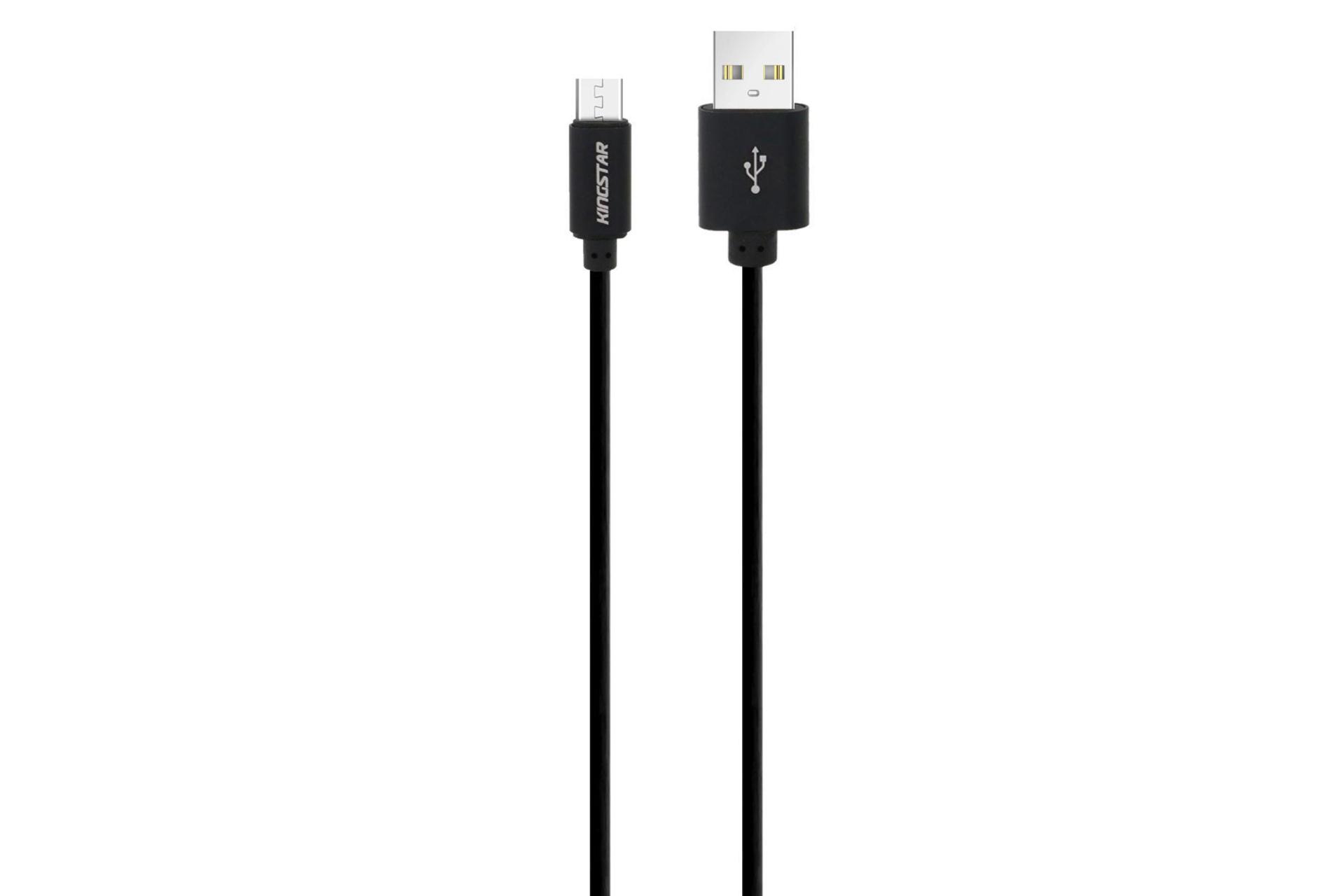 کابل شارژ USB کینگ استار Type-A به Micro-USB مدل K66A با طول 1.1 متر مشکی