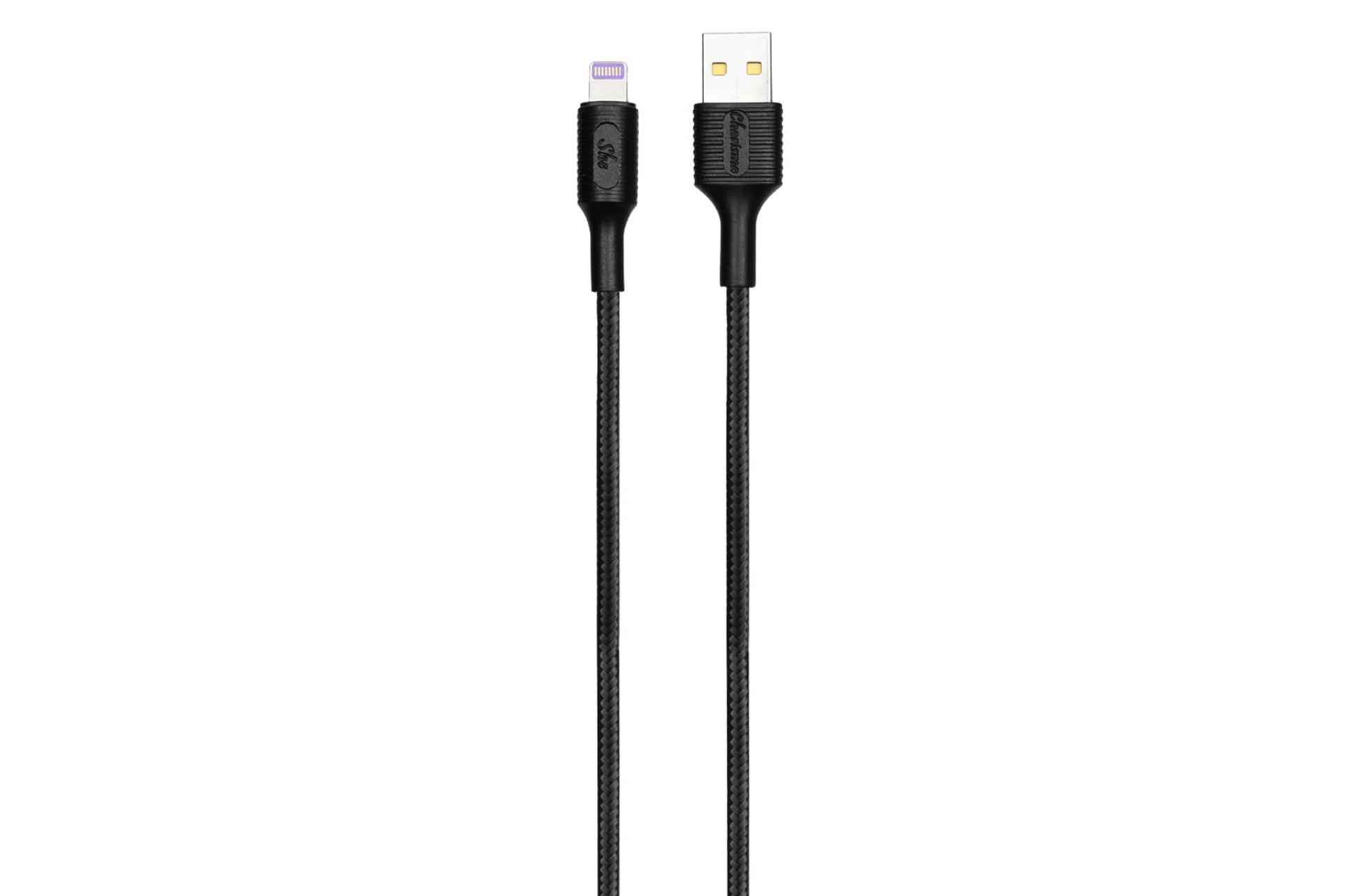 کابل شارژ USB شی کاریزما Type-A به Lightning مدل Saba Series با طول 1.2 متر