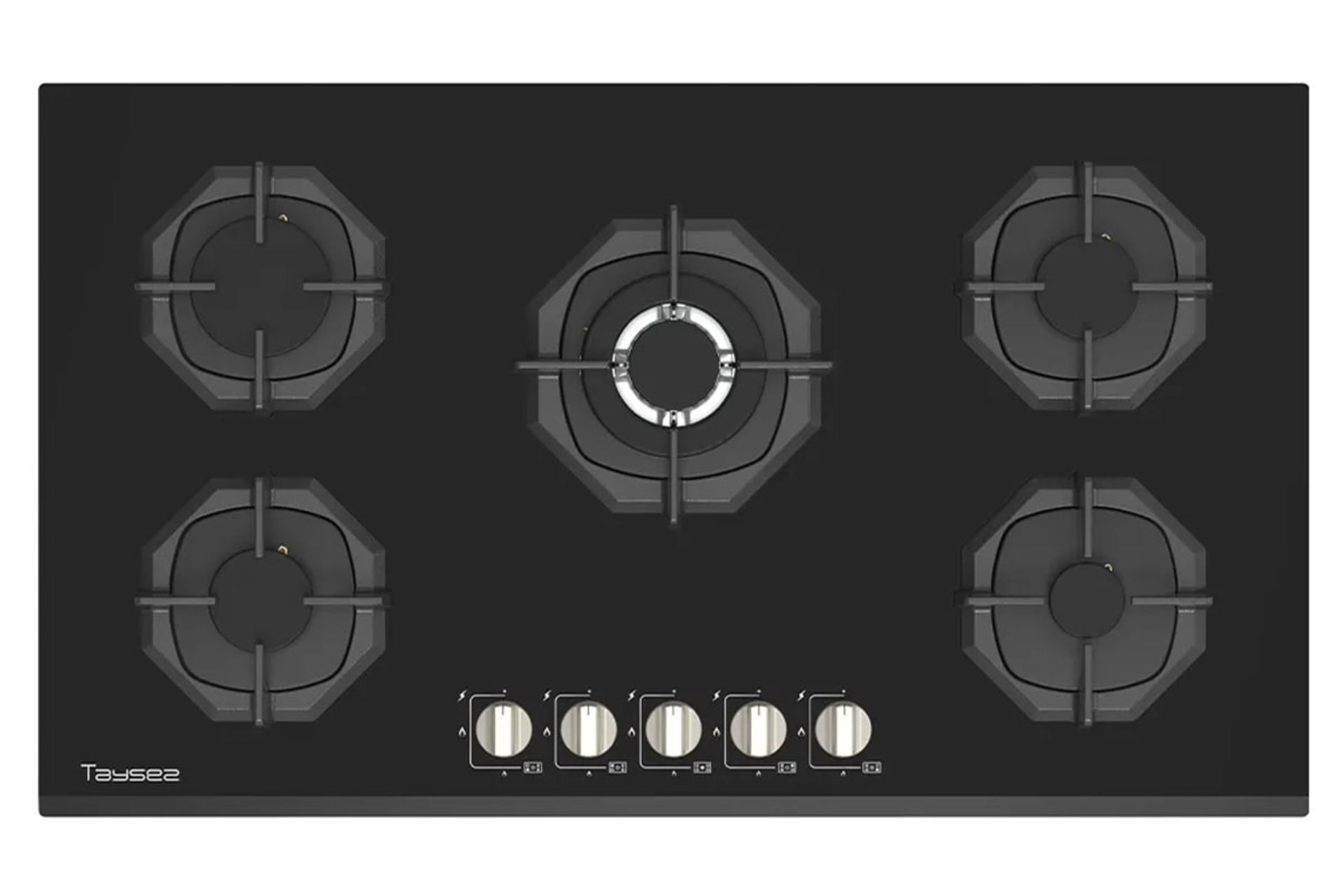نمای بالای اجاق گاز صفحه‌ای تایسز TBG5-1919