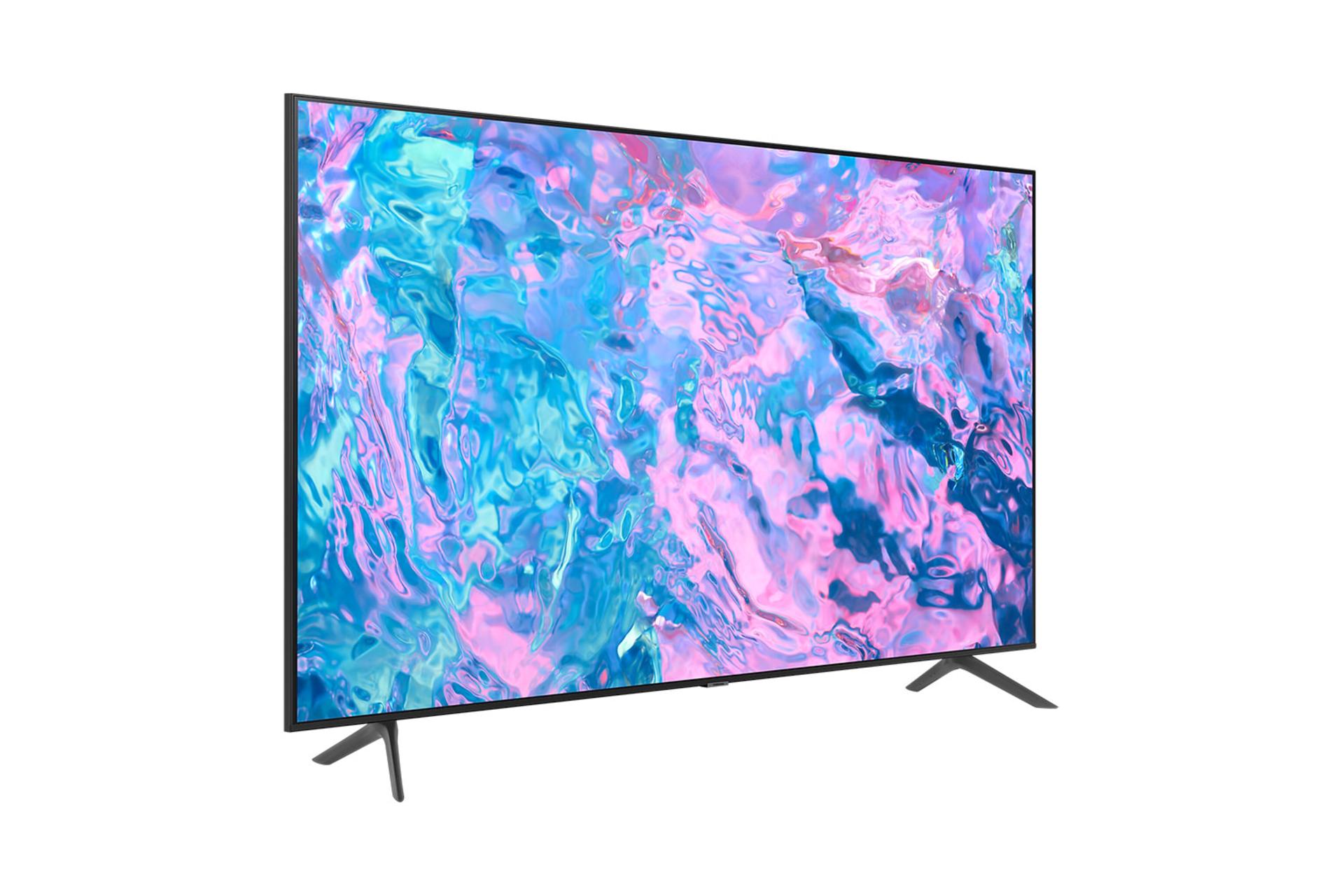 تلویزیون سامسونگ Samsung CU7200 نمای جلو و چپ