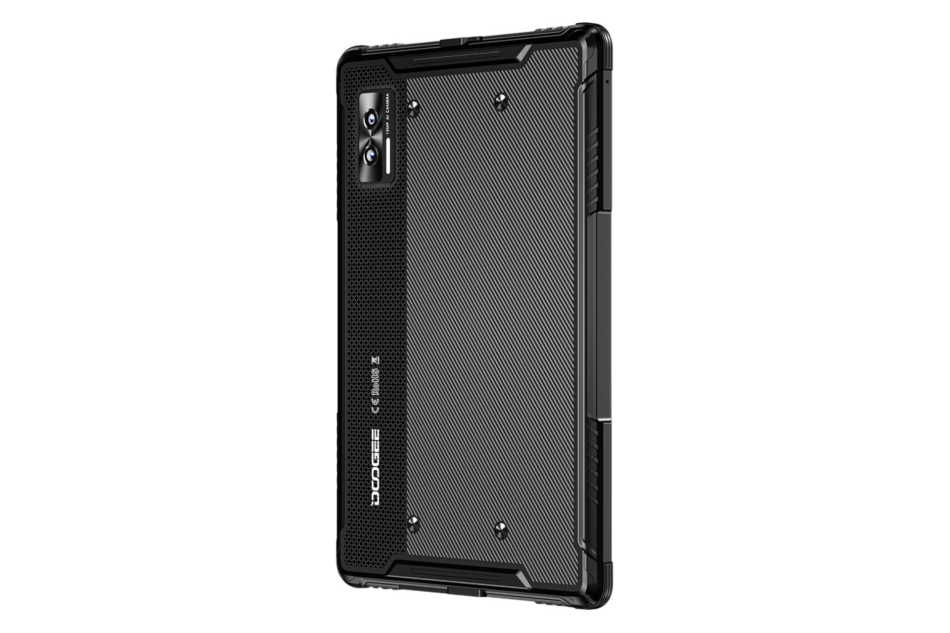 نمای نیمرخ پنل پشت تبلت R08 دوجی / Doogee R08 با نمایش لبه سمت چپ رنگ مشکی