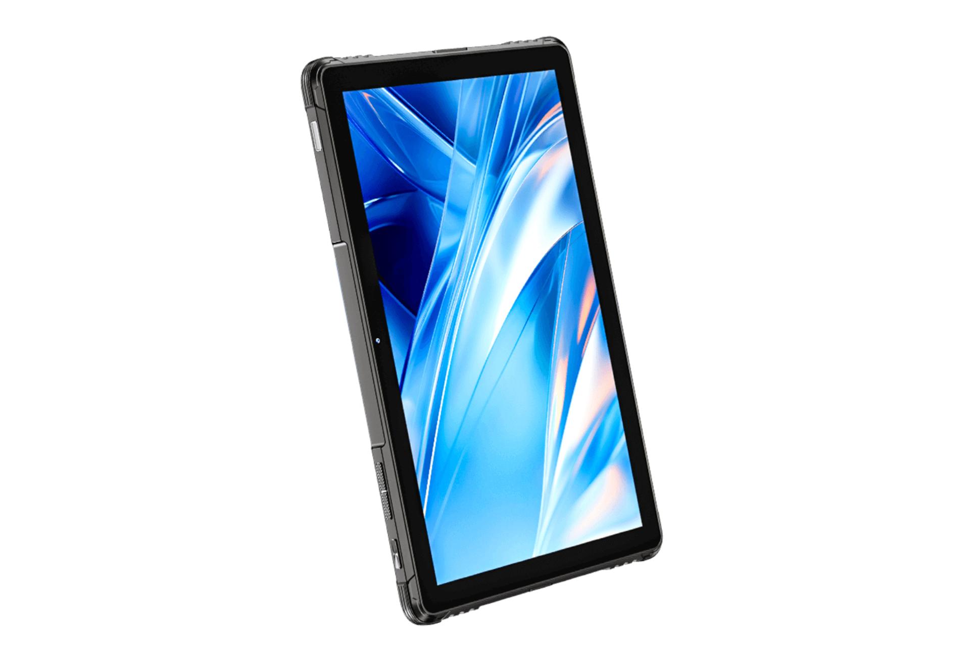 نمای نیمرخ پنل جلو تبلت R08 دوجی / Doogee R08 با نمایش دکمه های لبه سمت راست رنگ مشکی