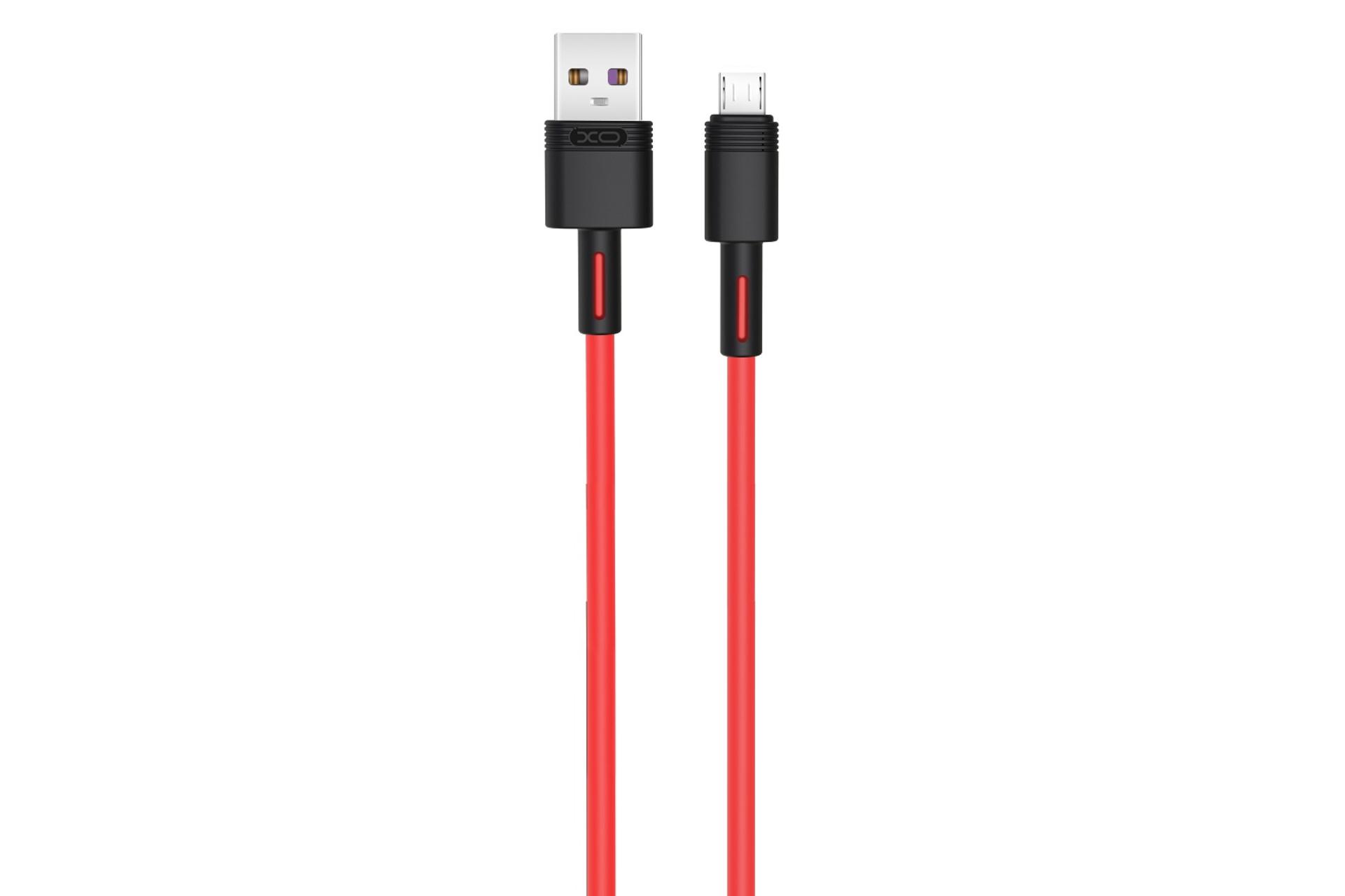 کابل شارژ USB ایکس او Type-A به Micro-USB مدل NB-Q166 با طول 1 متر قرمز