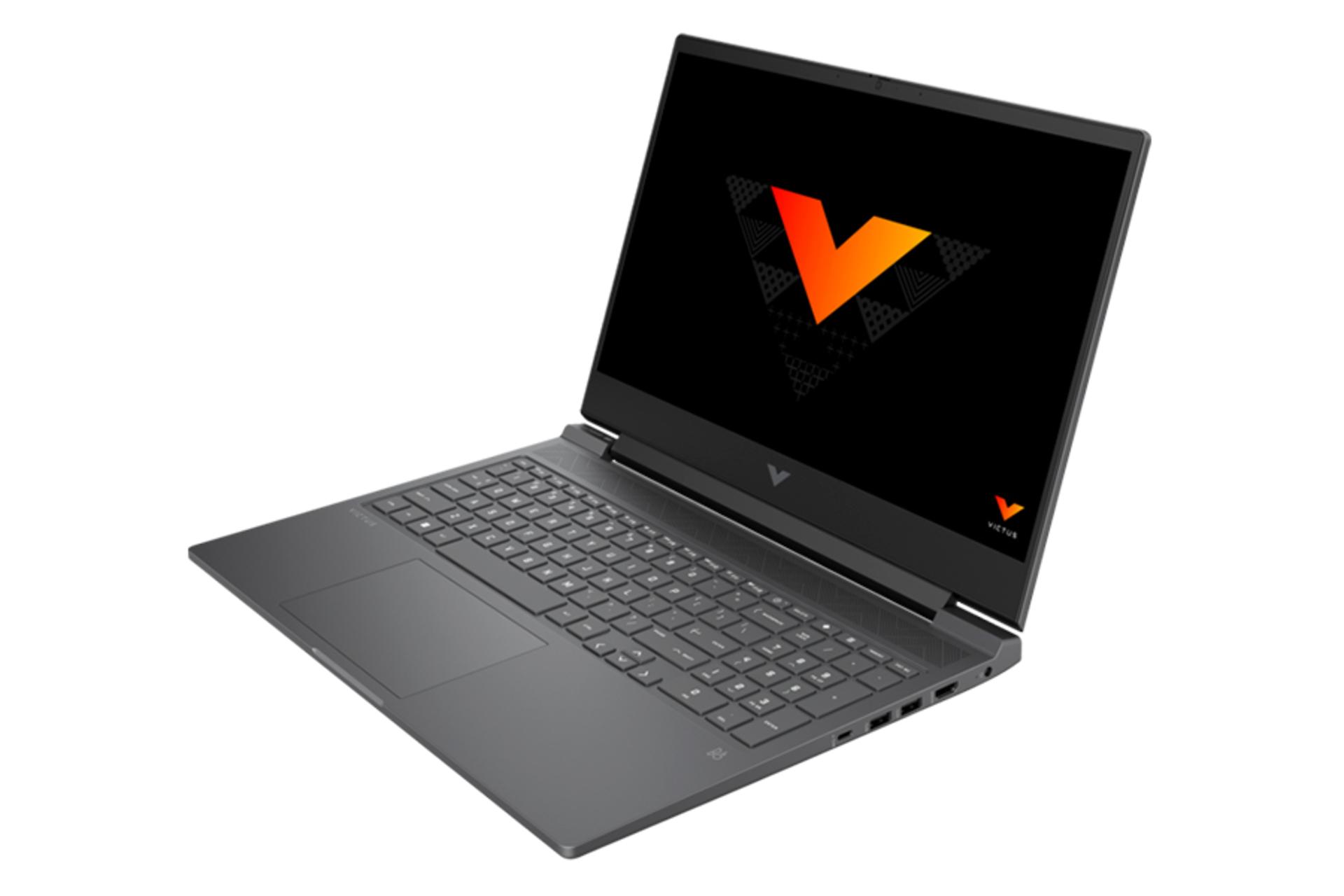 لپ تاپ اچ پی HP Victus 16-r0046nia نمای راست صفحه نمایش و درگاه ها