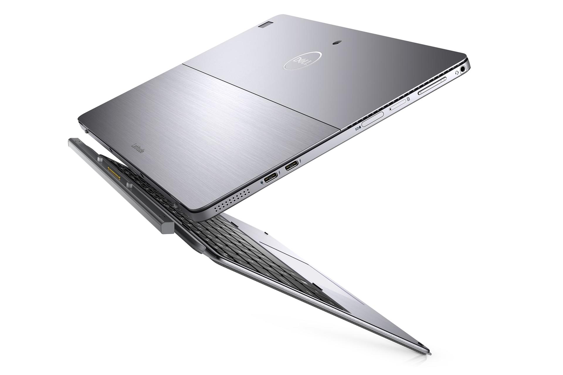 لپ تاپ دل Dell Latitude 7210 نمای پشت و چپ