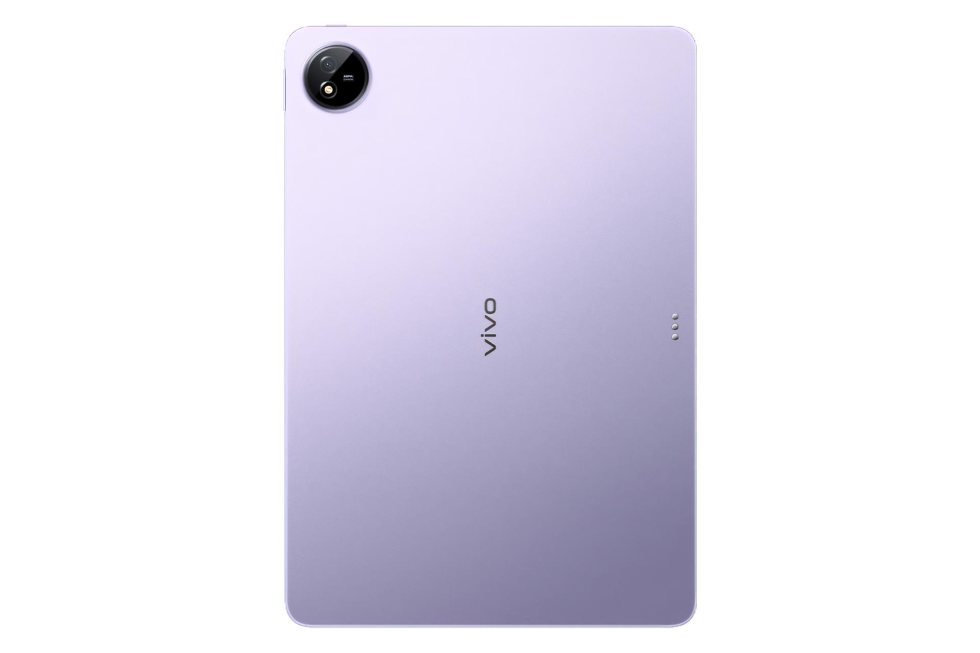 نمای پنل پشت تبلت ویوو پد 3 پرو / vivo Pad3 Pro با نمایش لوگو و دوربین پنل پشت رنگ بنفش