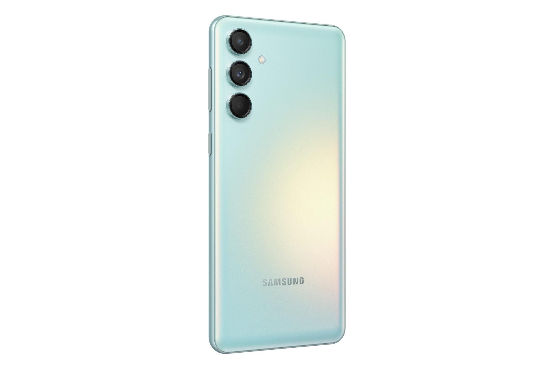 سمت چپ پنل پشت گوشی موبایل گلکسی M55 سامسونگ سبز روشن / Samsung Galaxy M55
