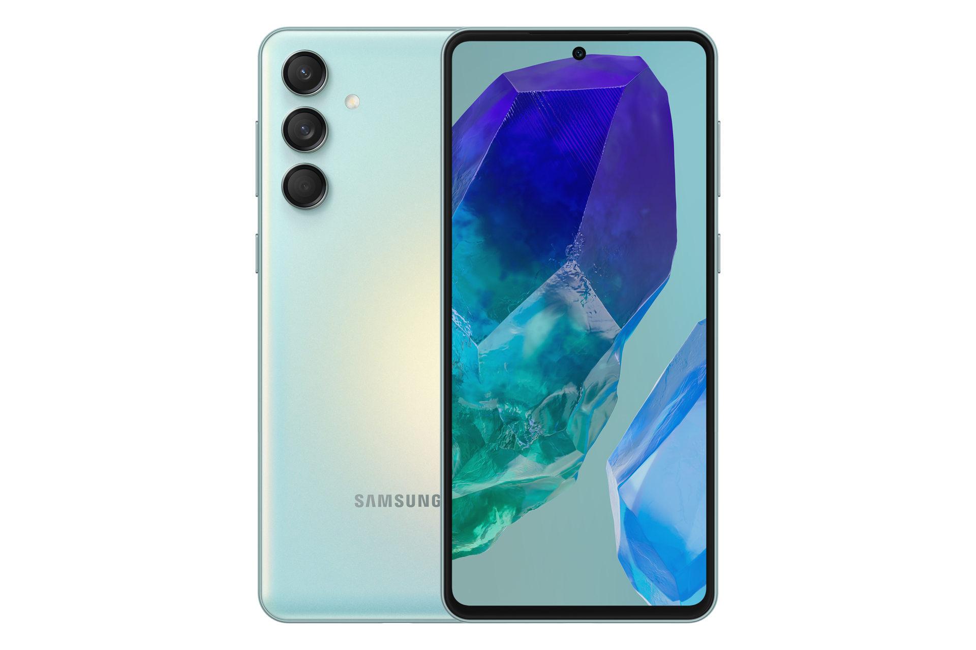 مرجع متخصصين ايران پنل جلو و پشت موبايل موبايل گلكسي M55 سامسونگ سبز روشن / Samsung Galaxy M55