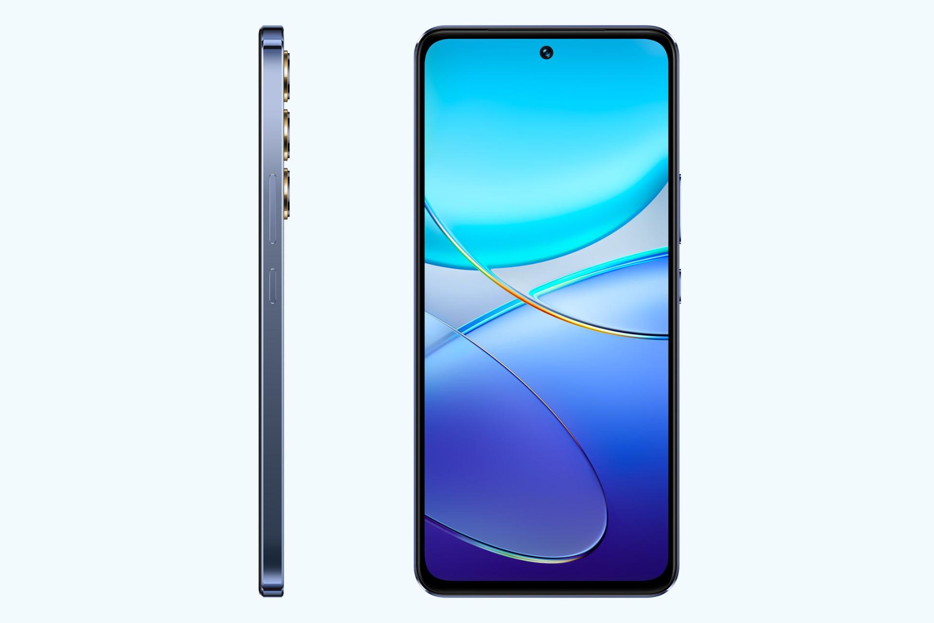 پنل جلو و لبه کناری گوشی موبایل ویوو vivo V40 SE سرمه ای تیره