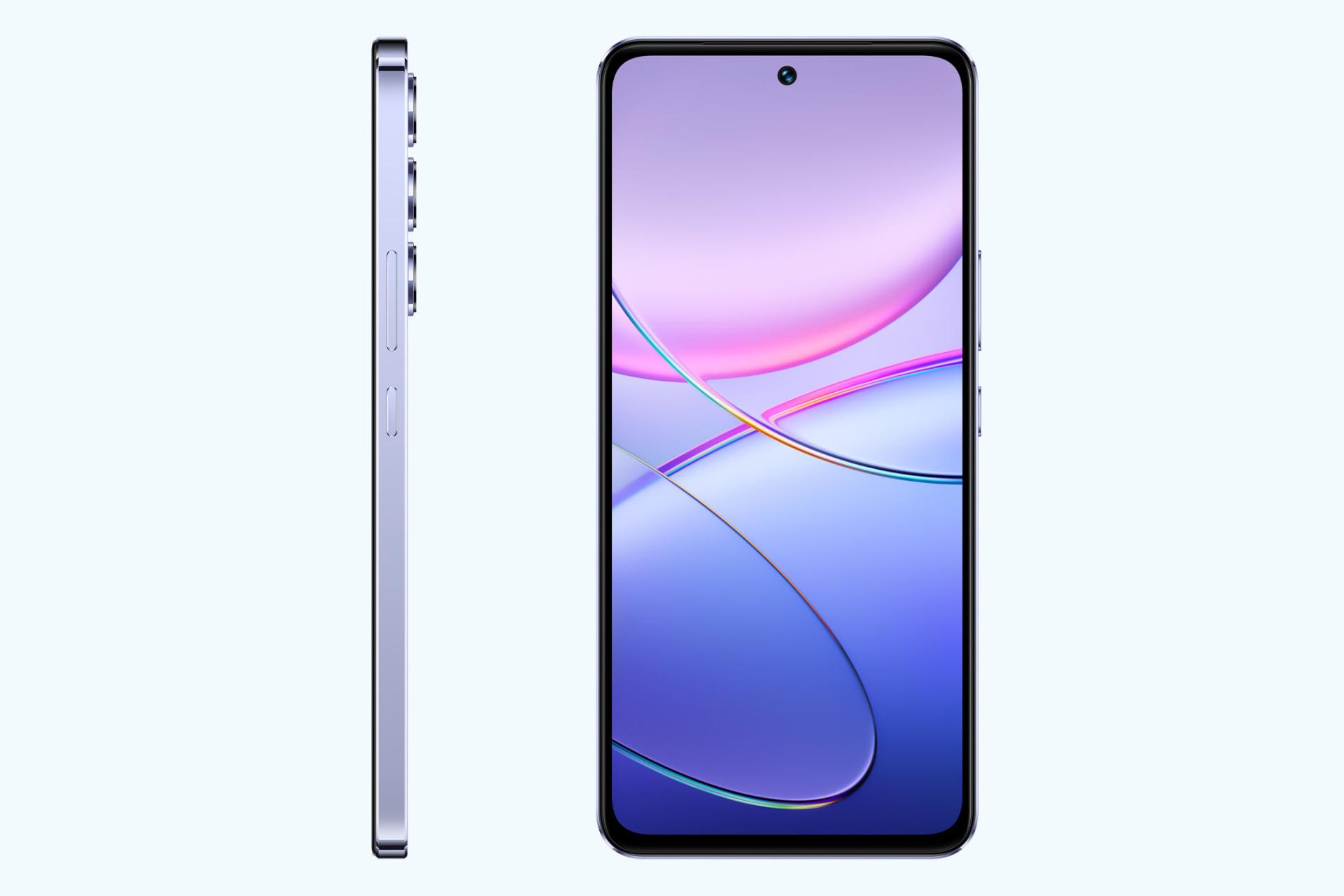 پنل جلو و لبه کناری گوشی موبایل ویوو vivo V40 SE بنفش