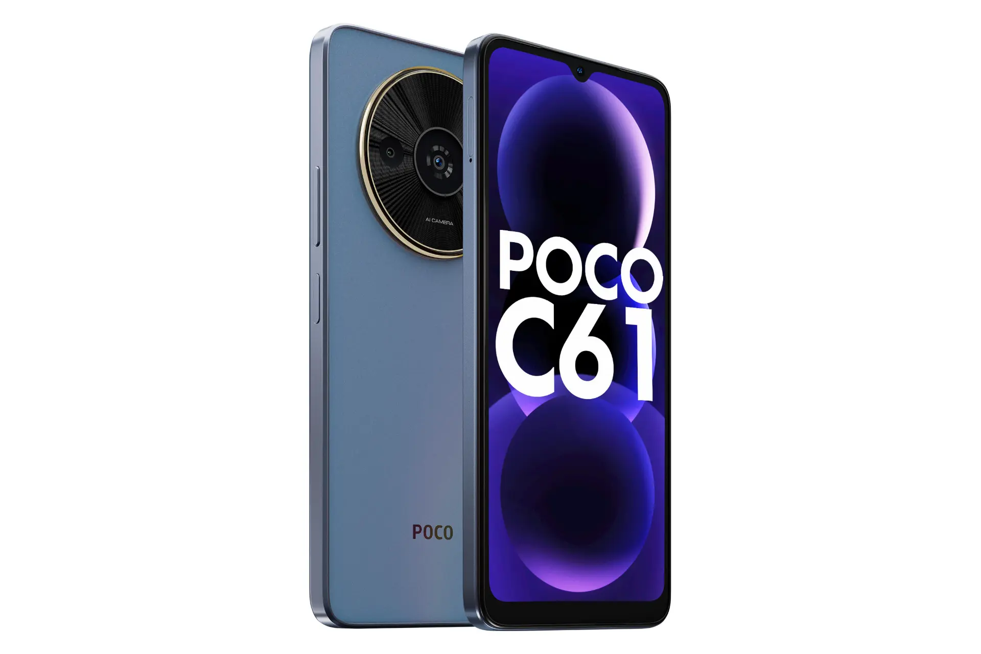 سمت چپ گوشی موبایل پوکو C61 شیائومی آبی / Xiaomi Poco C61