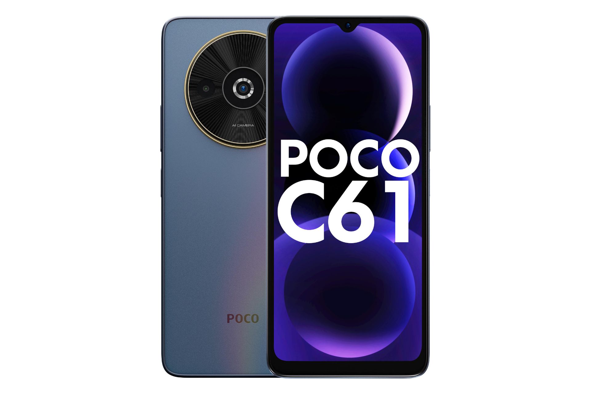 پنل جلو و پشت گوشی موبایل پوکو C61 شیائومی آبی / Xiaomi Poco C61