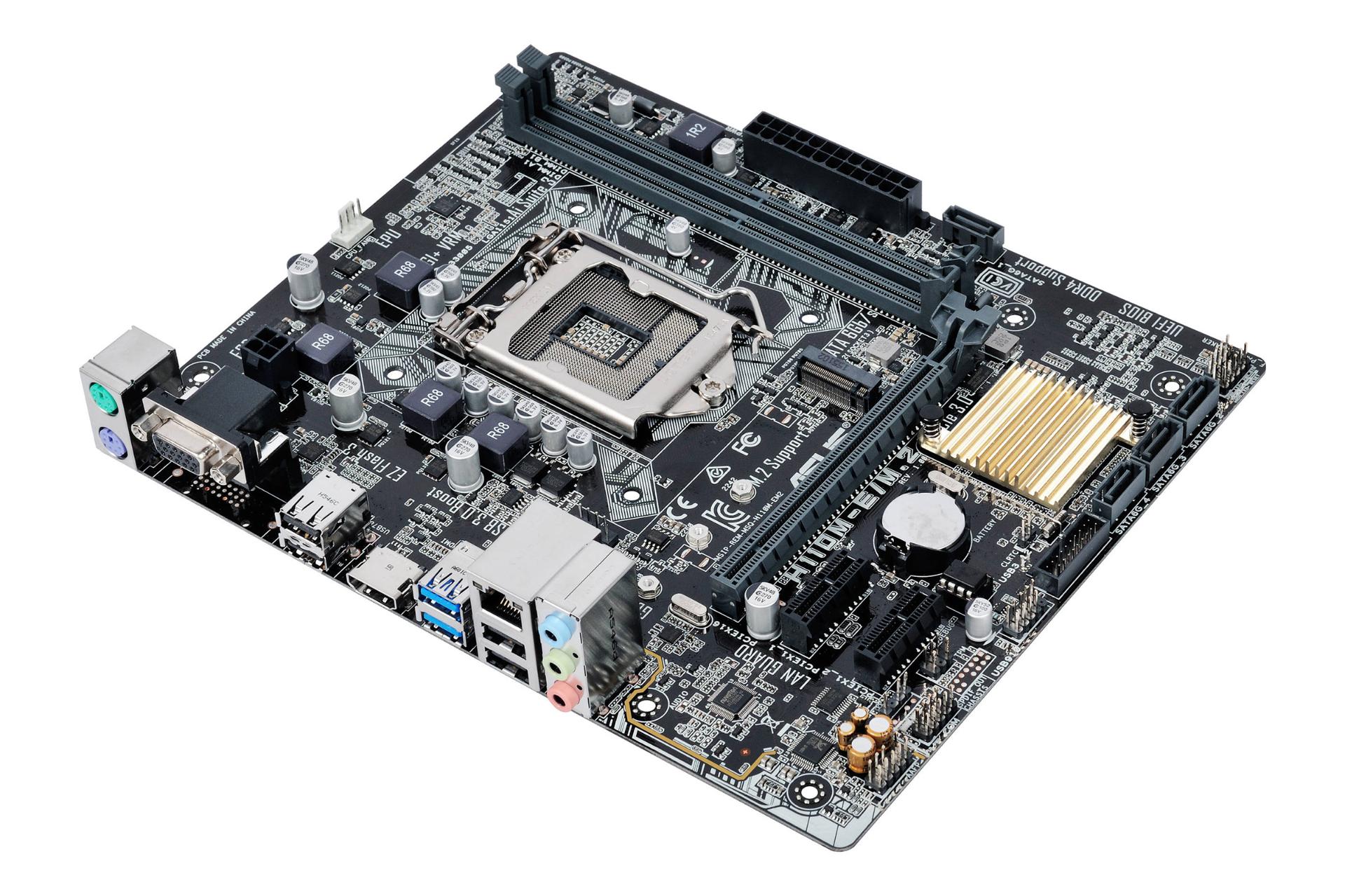 نمای کناری مادربرد ایسوس ASUS H110M-E/M.2