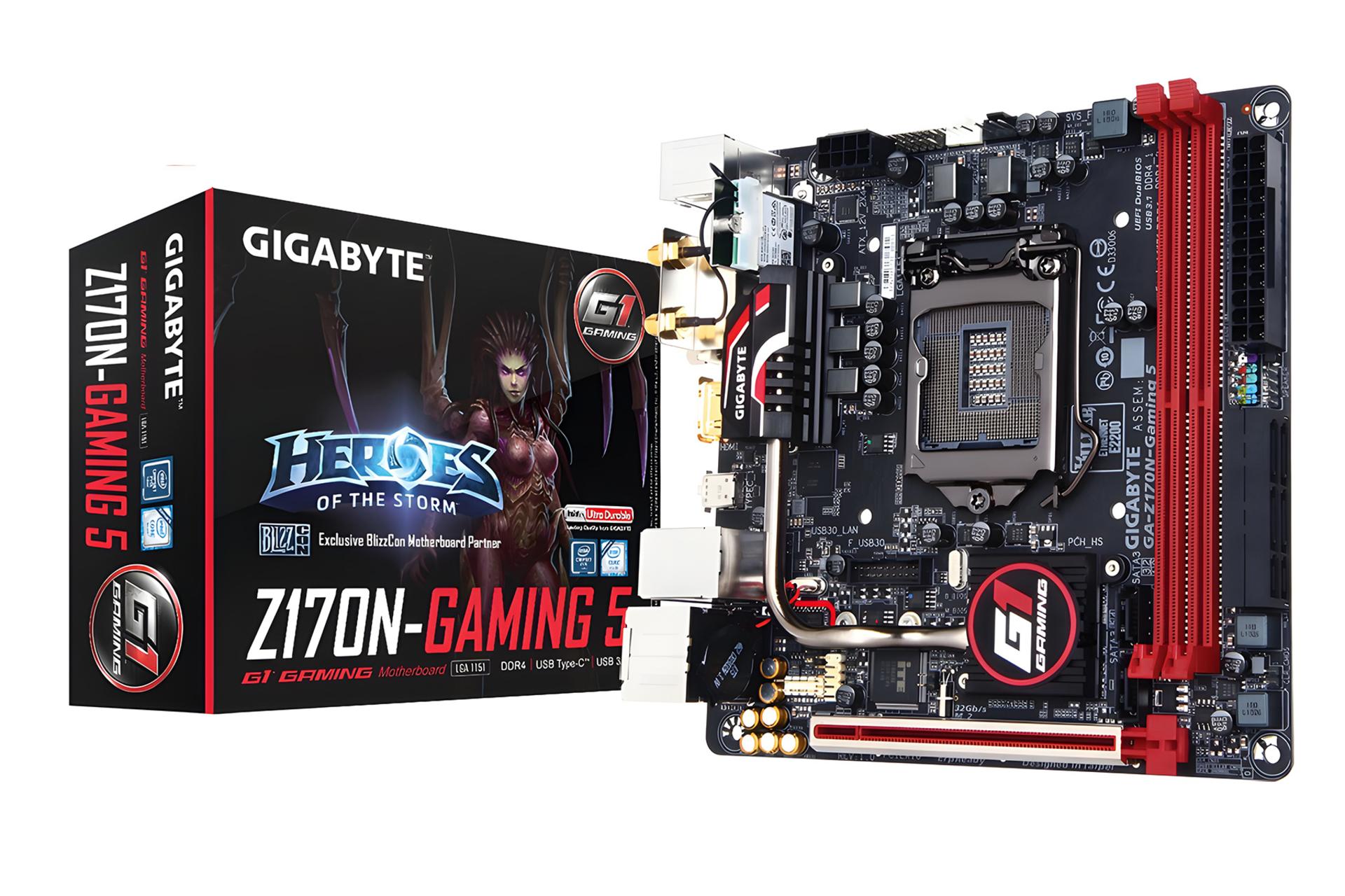 مادربرد گیگابایت GIGABYTE GA-Z170N-Gaming 5 (rev. 1.0) به همراه جعبه