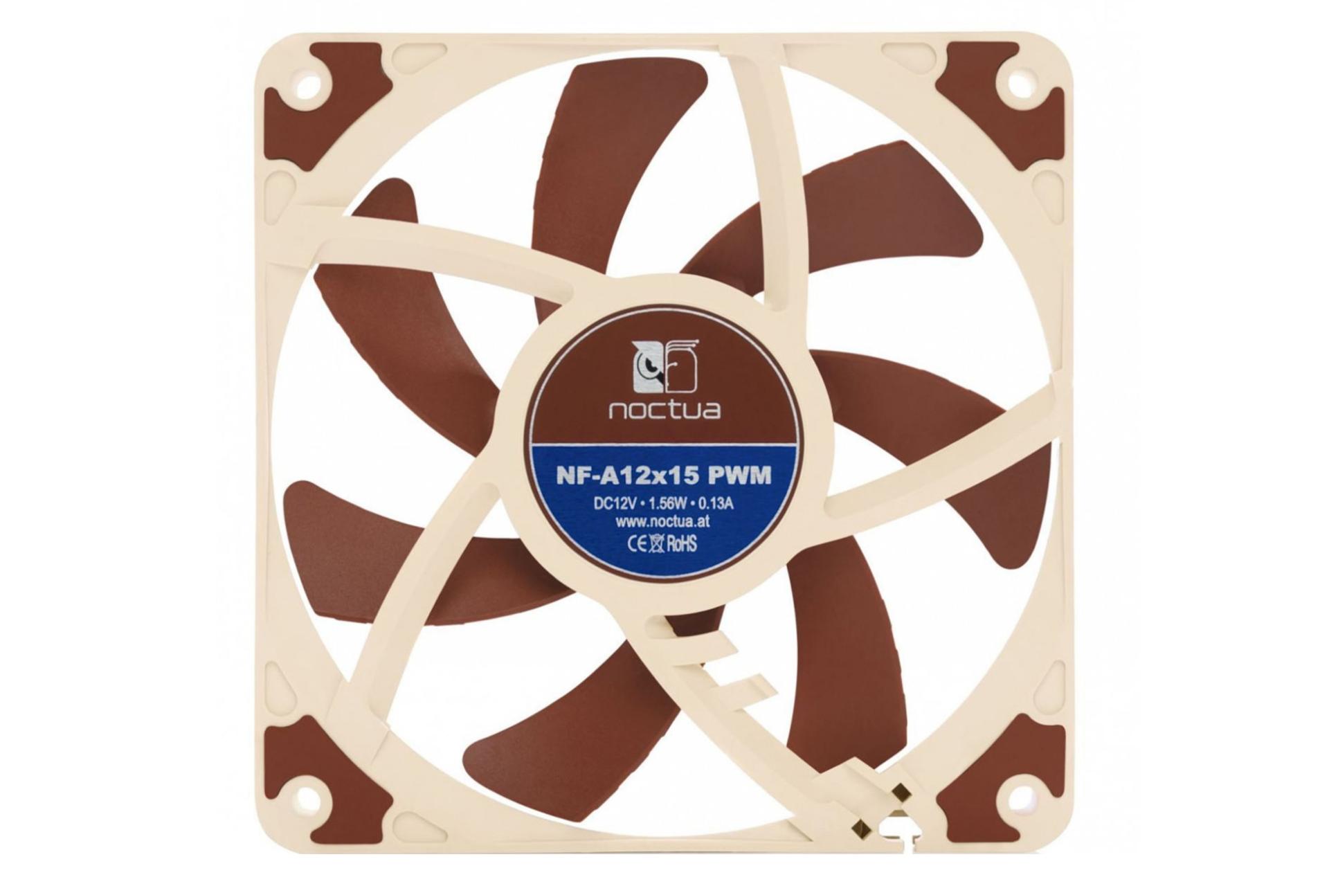 نمای پشت و بدنه فن کیس نوکتوا NF-A12x15 PWM