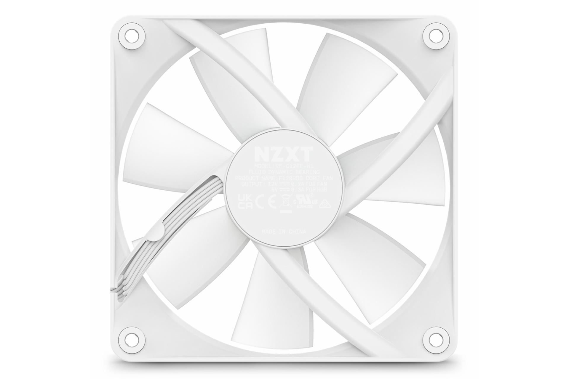 نمای پشت و بدنه فن کیس ان زی ایکس تی F120 RGB Core