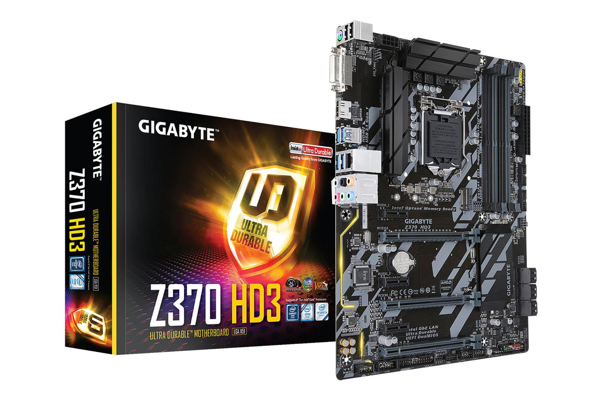 مادربرد گیگابایت GIGABYTE Z370 HD3 (rev. 1.0) به همراه جعبه