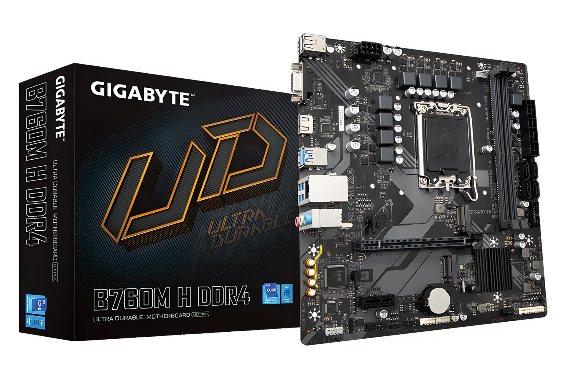 مادربرد گیگابایت GIGABYTE B760M H DDR4 (rev. 1.0) به همراه جعبه