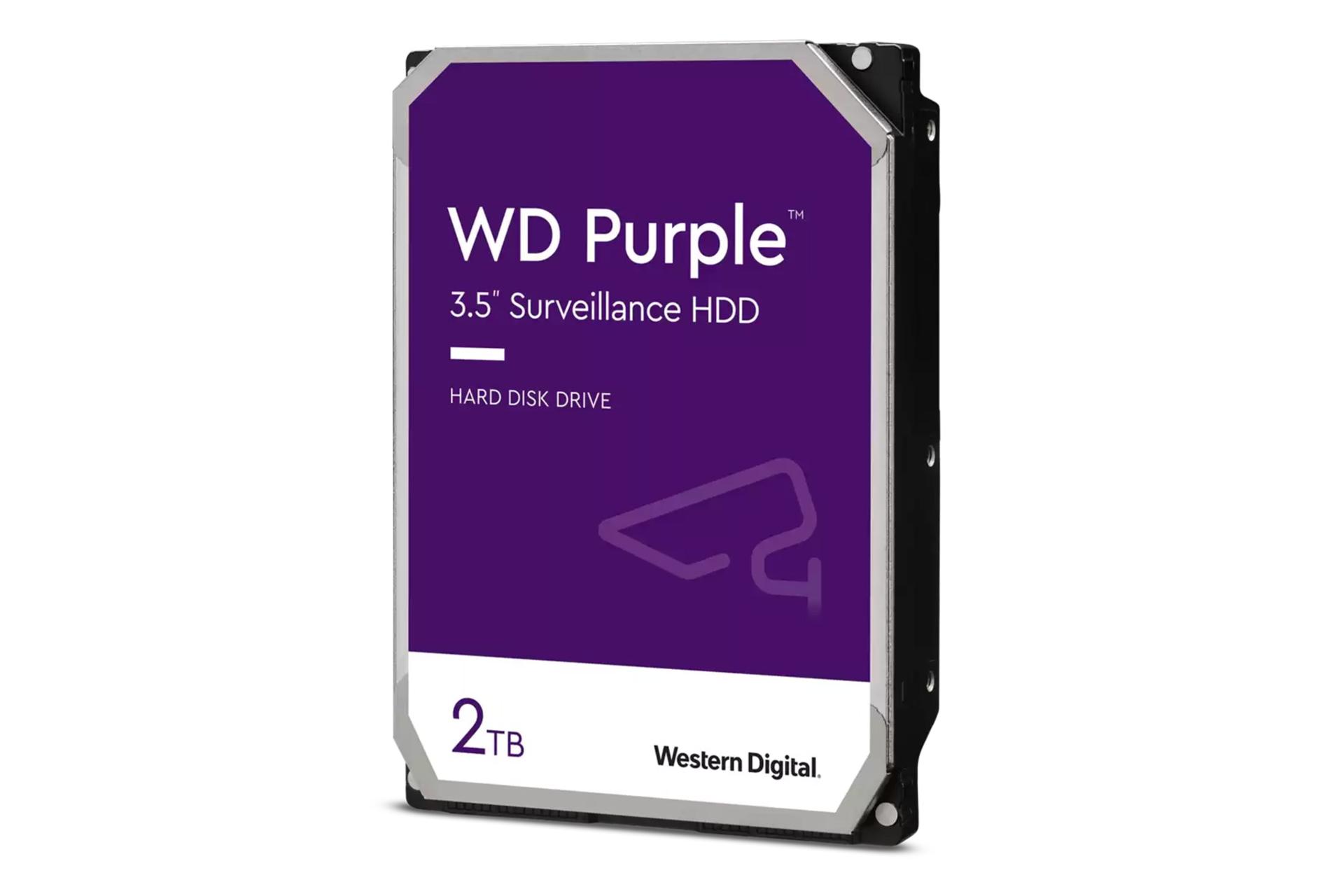 نمای کناری هارد دیسک وسترن دیجیتال Western Digital Purple Surveillance WD23PURZ SATA 3.5 Inch 2TB