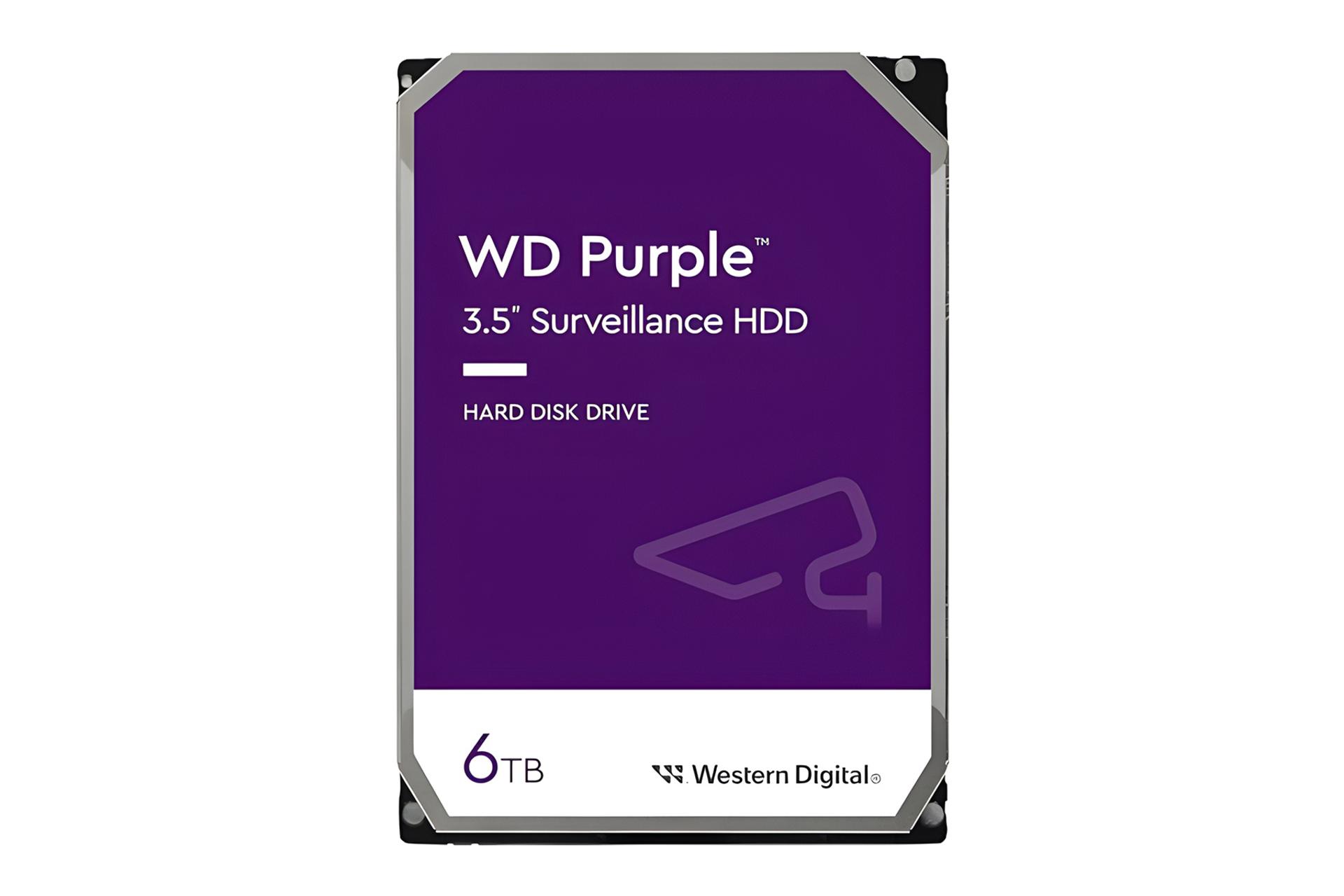 مرجع متخصصين ايران هارد ديسك وسترن ديجيتال Western Digital Purple Surveillance WD64PURZ SATA 3.5 Inch 6TB