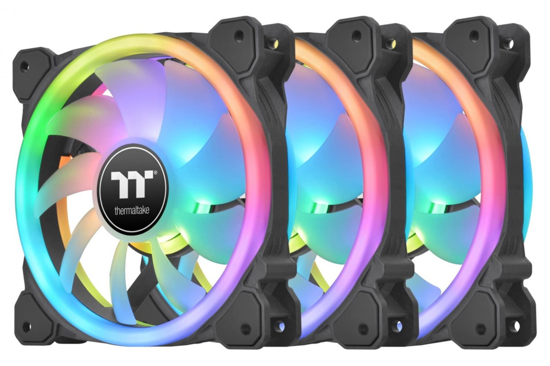 ابعاد و اندازه فن کیس ترمالتیک SWAFAN 14 RGB Radiator Fan 3-Fan Pack