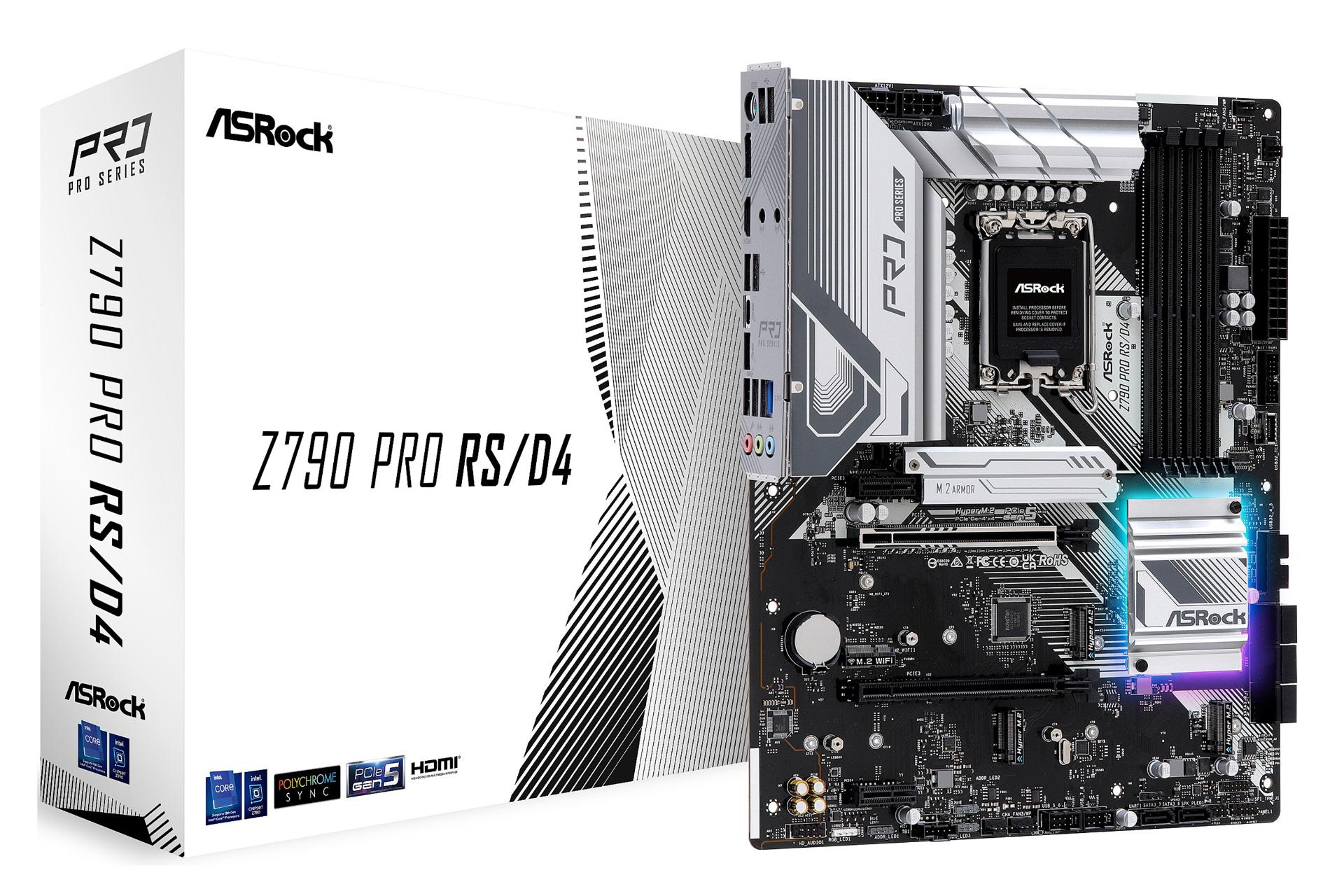 مادربرد ازراک ASRock Z790 Pro RS/D4 به همراه جعبه