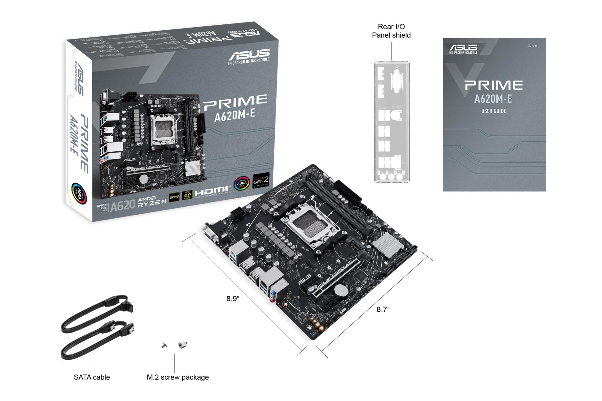 مادربرد ایسوس ASUS PRIME A620M-E با جعبه و اقلام همراه