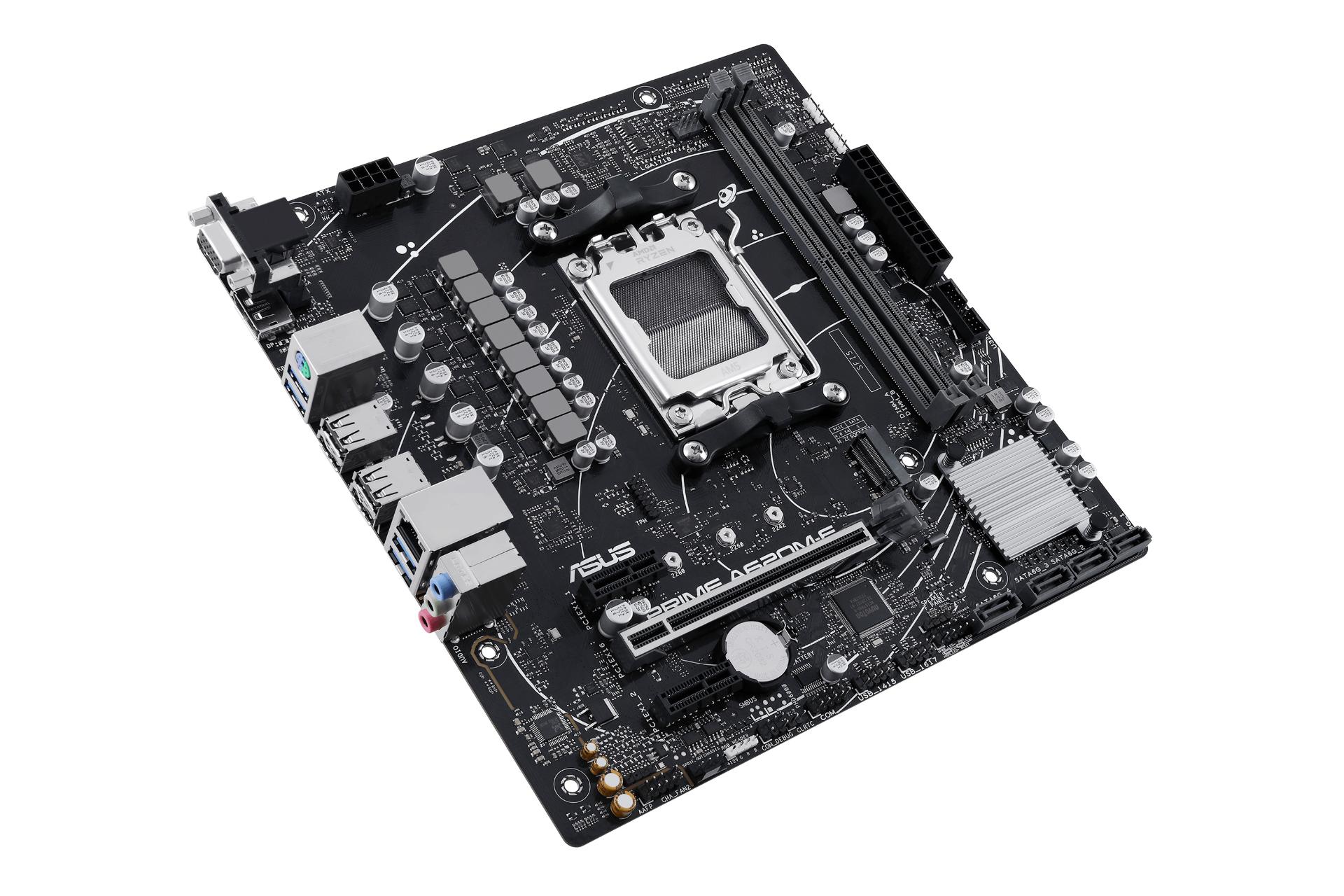 نمای کناری مادربرد ایسوس ASUS PRIME A620M-E