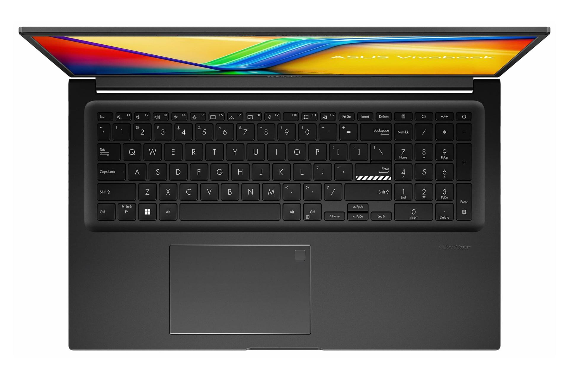 نمای  تاچپد و کیبورد لپ تاپ ایسوس مدلVivoBook 17X M3704YA