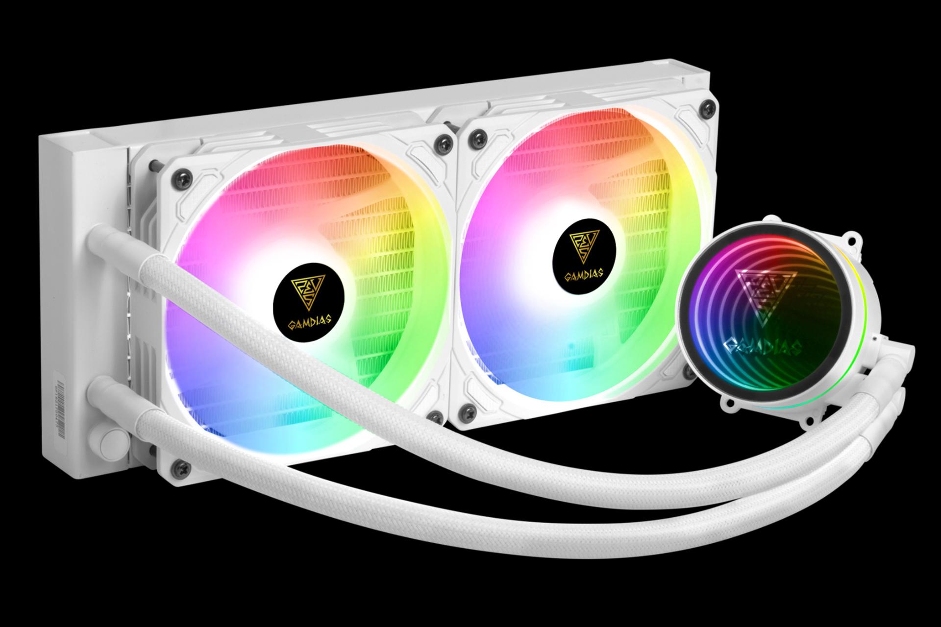 نمای کناری خنک کننده مایع گیم دیاس GAMDIAS CHIONE M3-240W