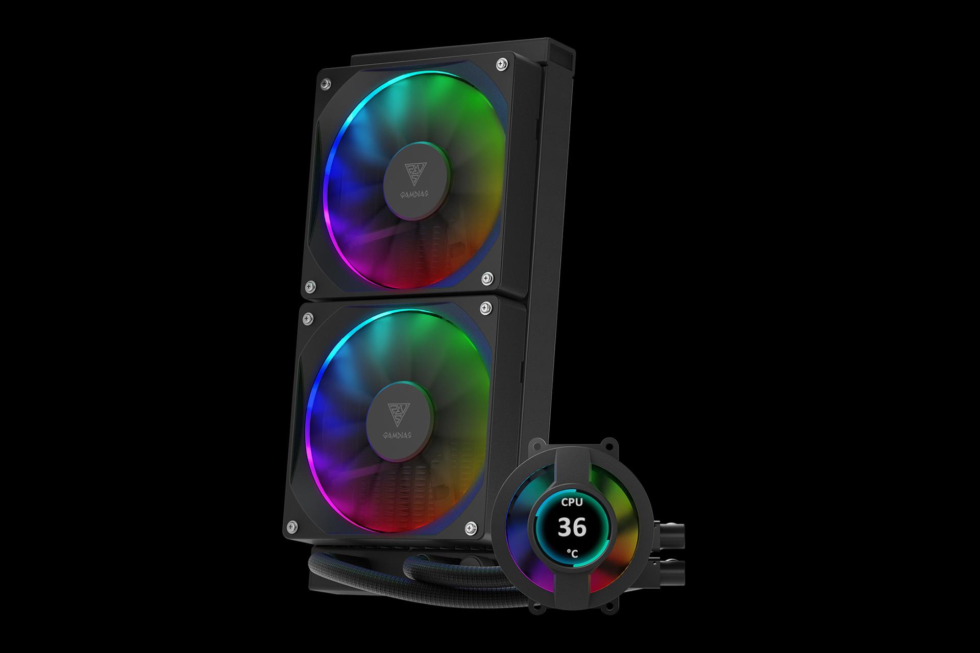 نمای ایستاده خنک کننده مایع گیم دیاس GAMDIAS CHIONE P3-240U