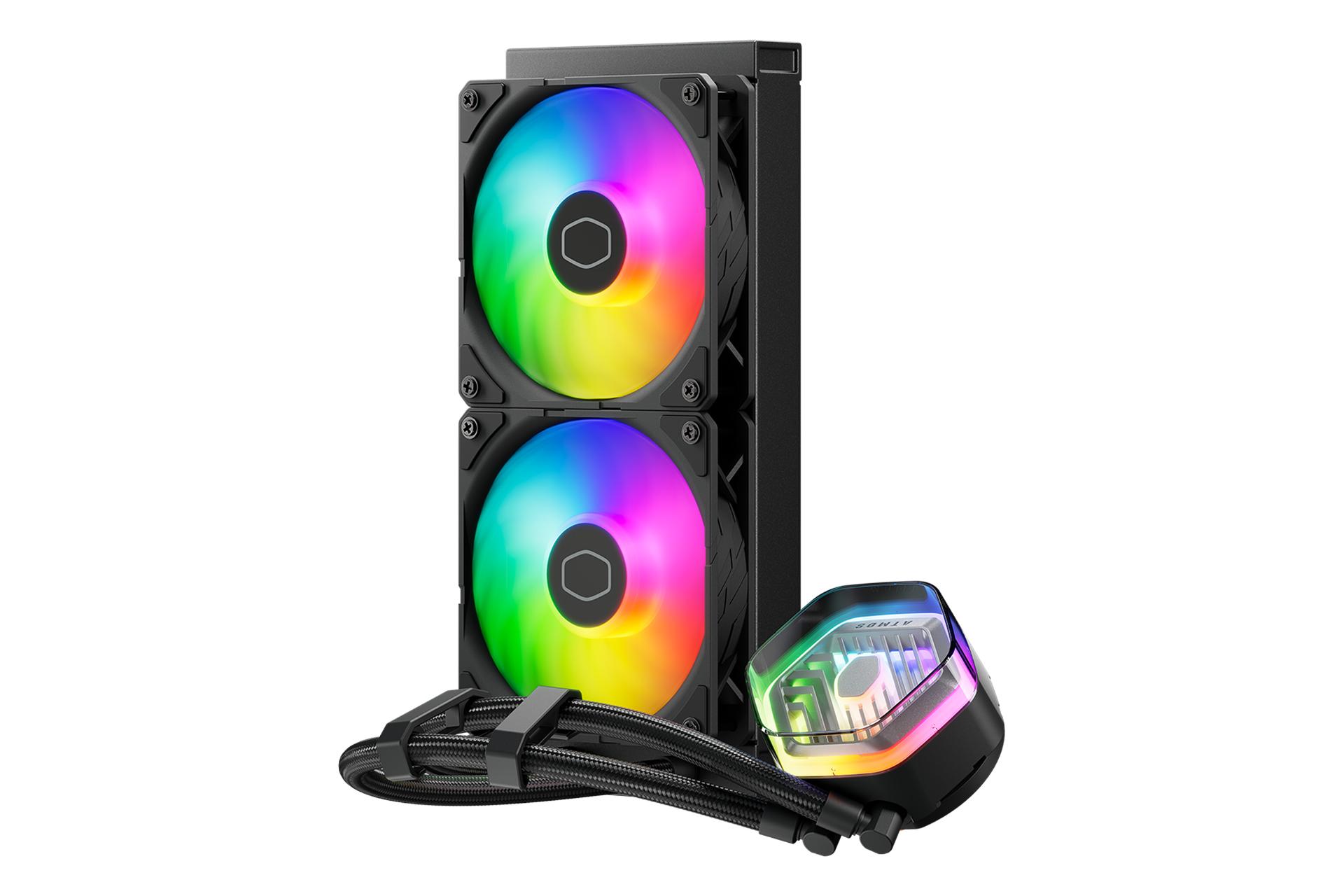 نمای ایستاده خنک کننده مایع کولر مستر Cooler Master MASTERLIQUID 240 ATMOS