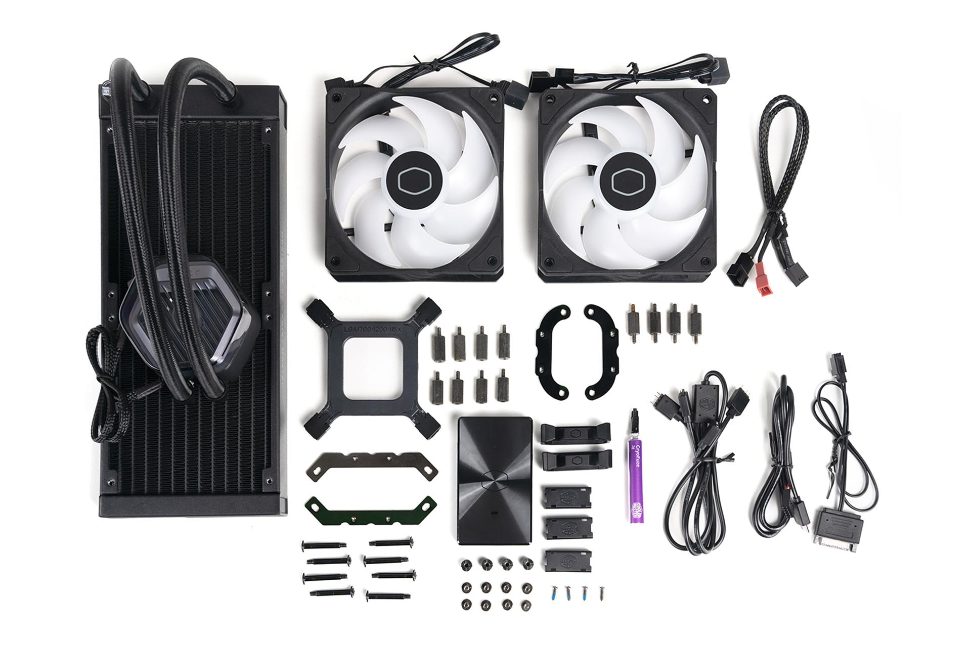 خنک کننده مایع کولر مستر Cooler Master MASTERLIQUID 240 ATMOS با اقلام همراه