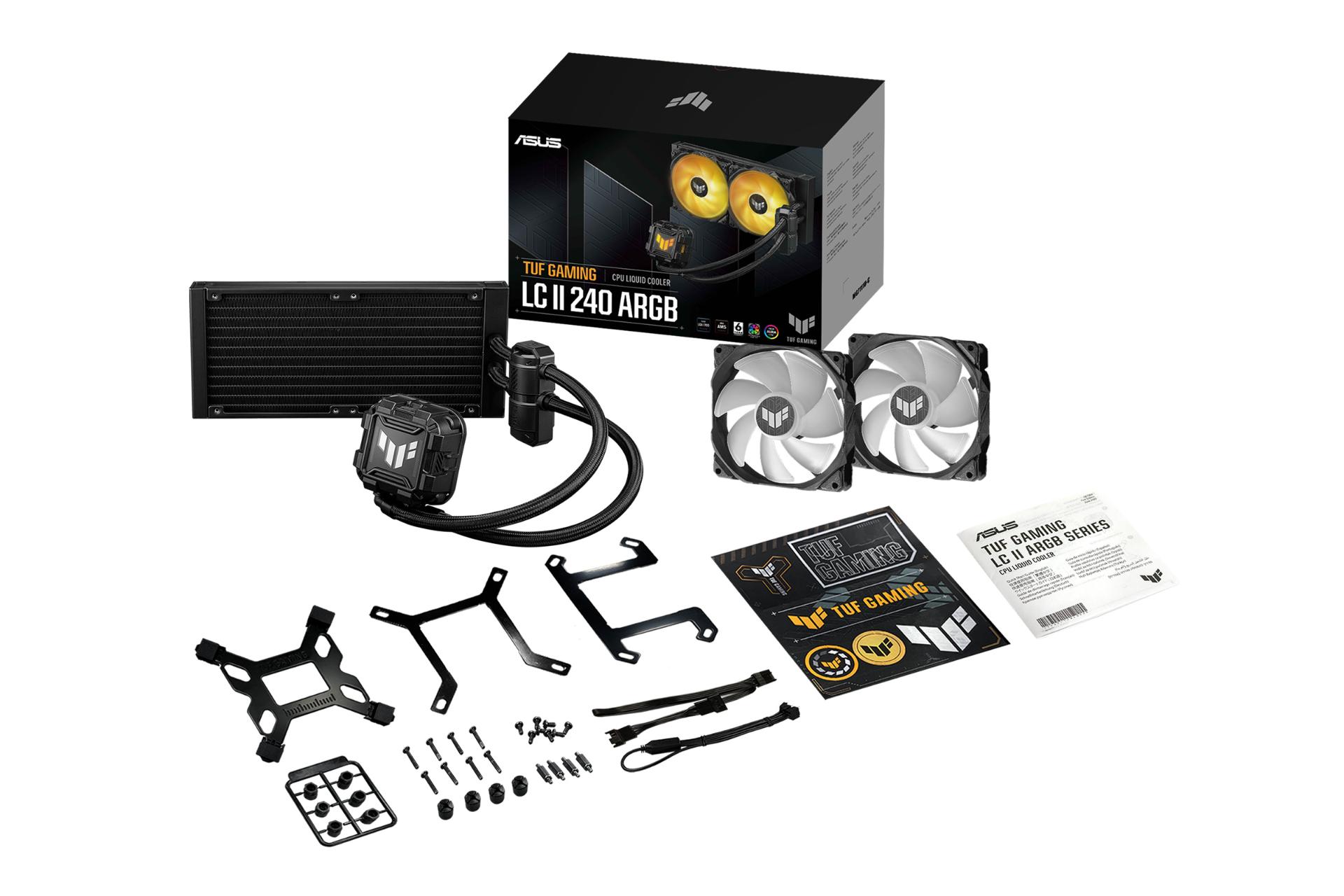 خنک کننده مایع ایسوس ASUS TUF Gaming LC II 240 ARGB با جعبه و اقلام همراه