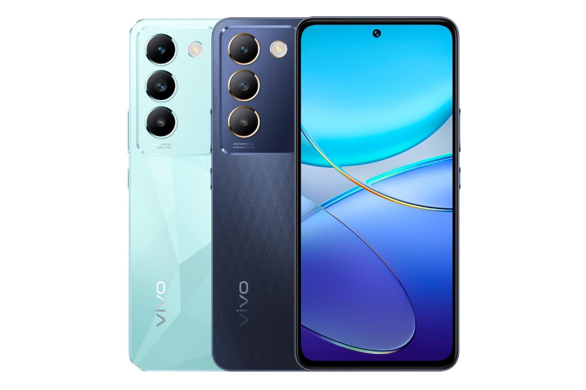 پنل جلو و پشت گوشی V30 لایت ویوو 4G در رنگ های مختلف / vivo V30 Lite 4G