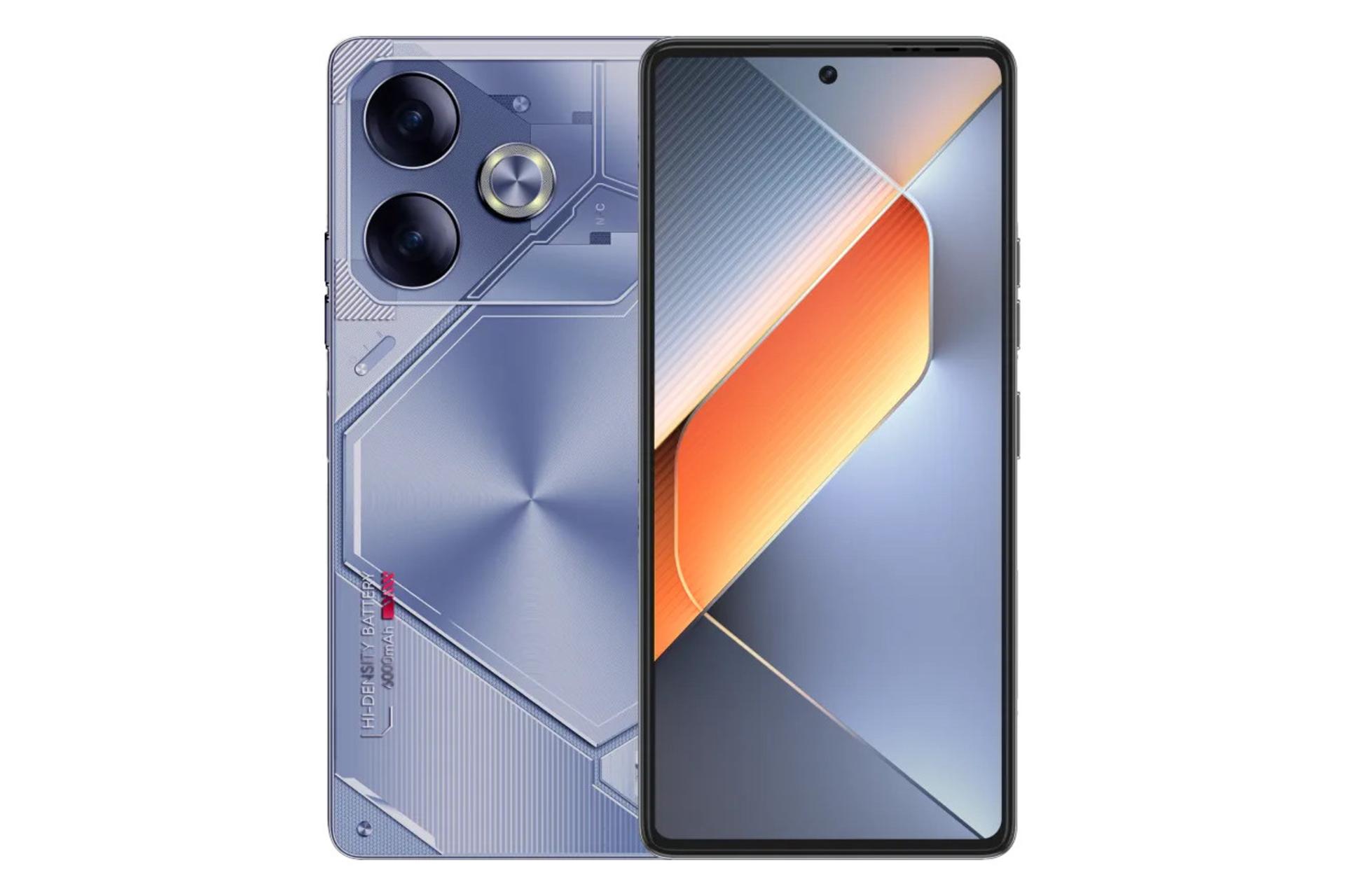 پنل جلو و صفحه نمایش گوشی موبایل تکنو Tecno Pova 6 آبی