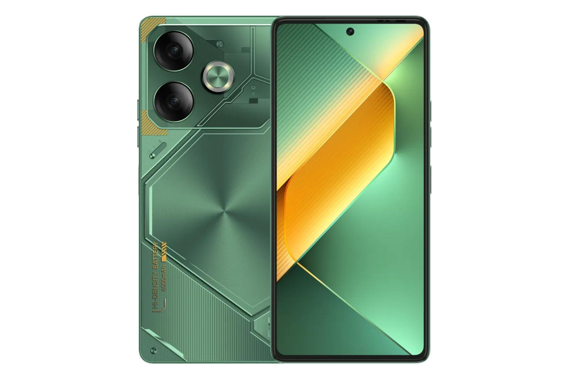 پنل جلو و صفحه نمایش گوشی موبایل تکنو Tecno Pova 6 سبز