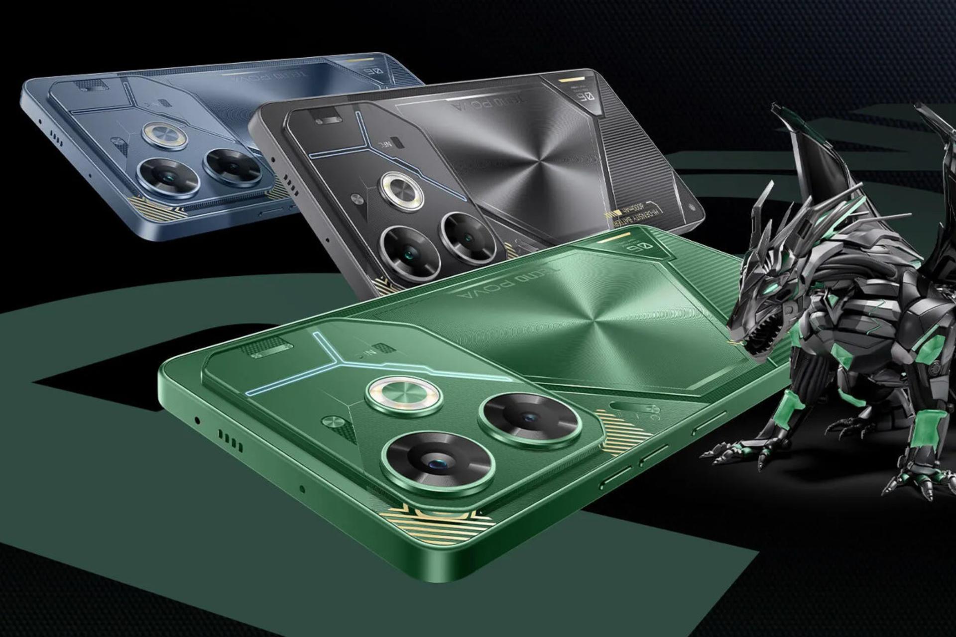 رنگ های مختلف گوشی موبایل تکنو Tecno Pova 6